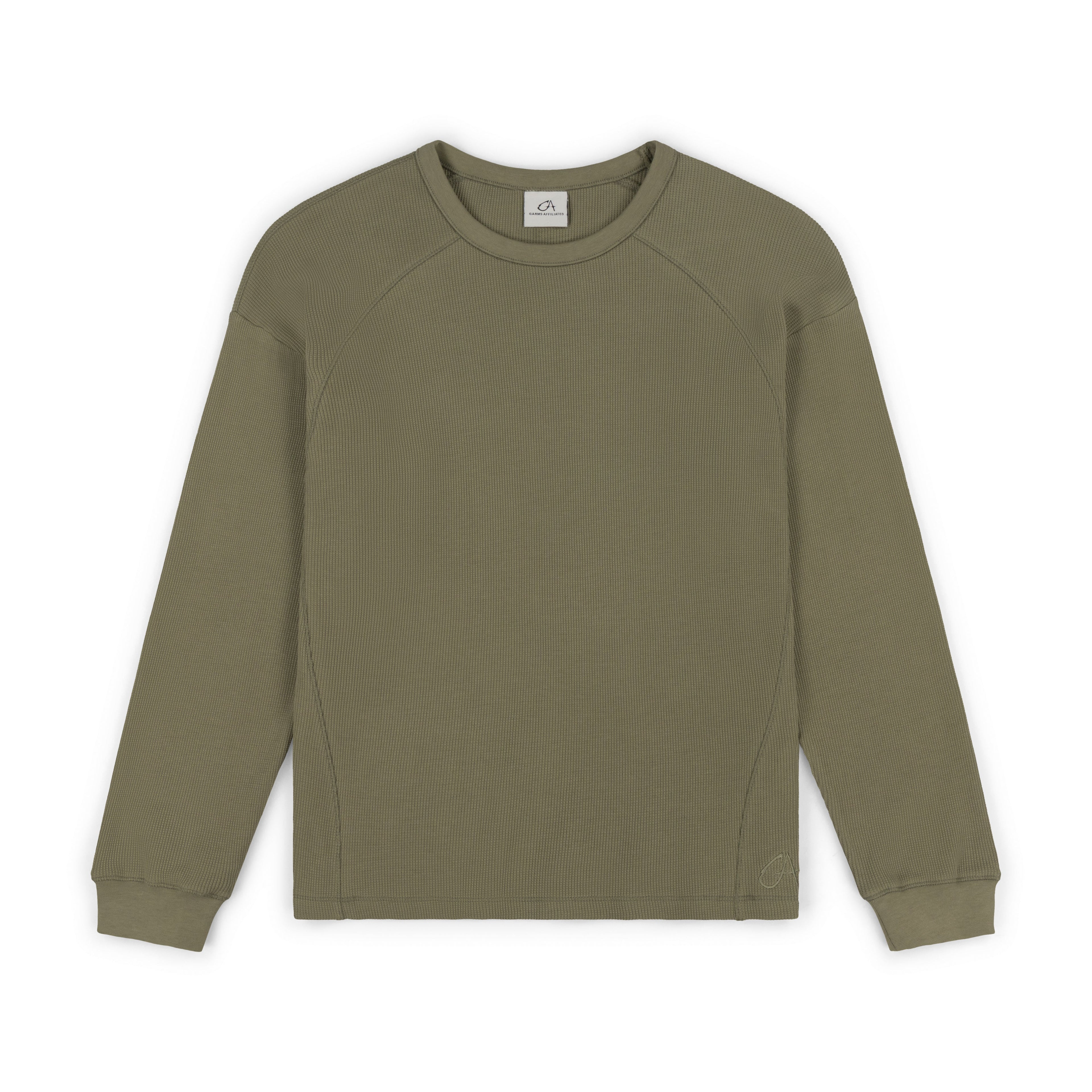 GA WAFFLE LONG-SLEEVE - SAGE GREEN