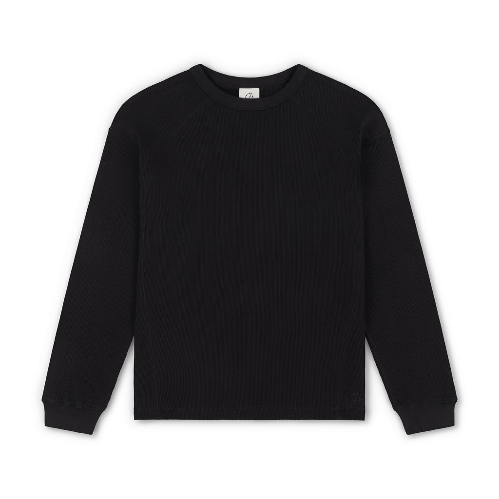 GA WAFFLE LONG-SLEEVE - BLACK