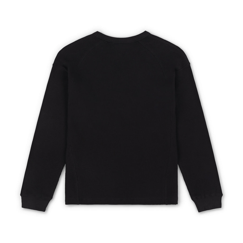 GA WAFFLE LONG-SLEEVE - BLACK
