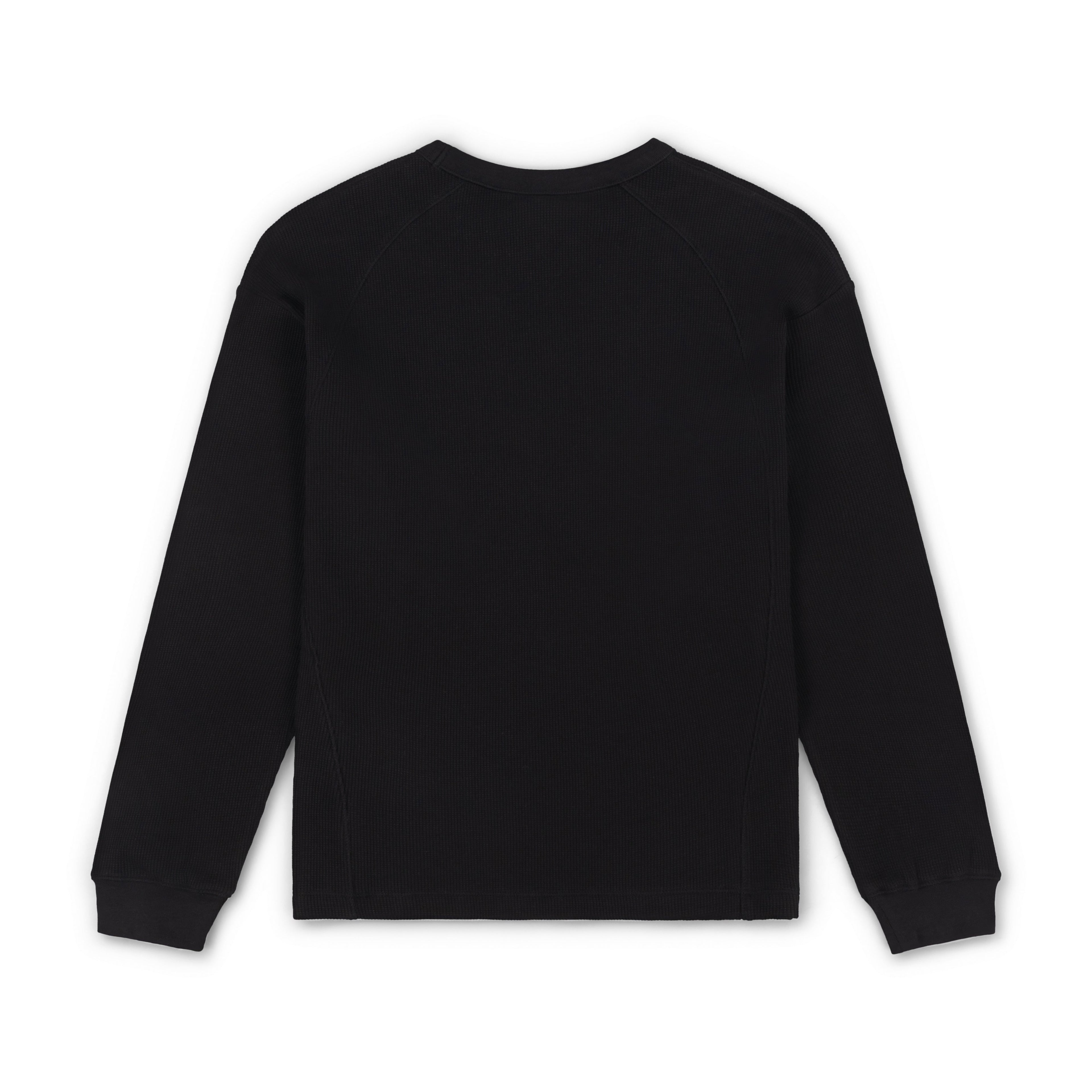 GA WAFFLE LONG-SLEEVE - BLACK