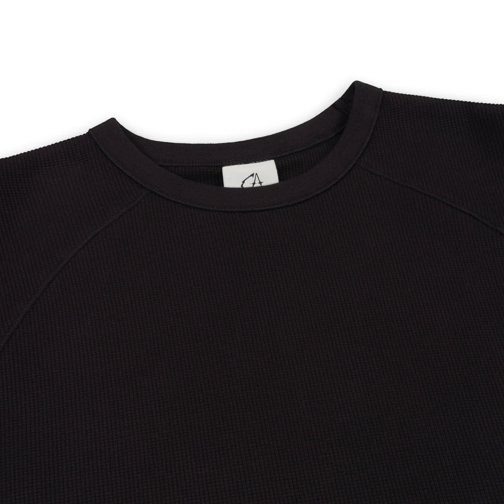 GA WAFFLE LONG-SLEEVE - BLACK