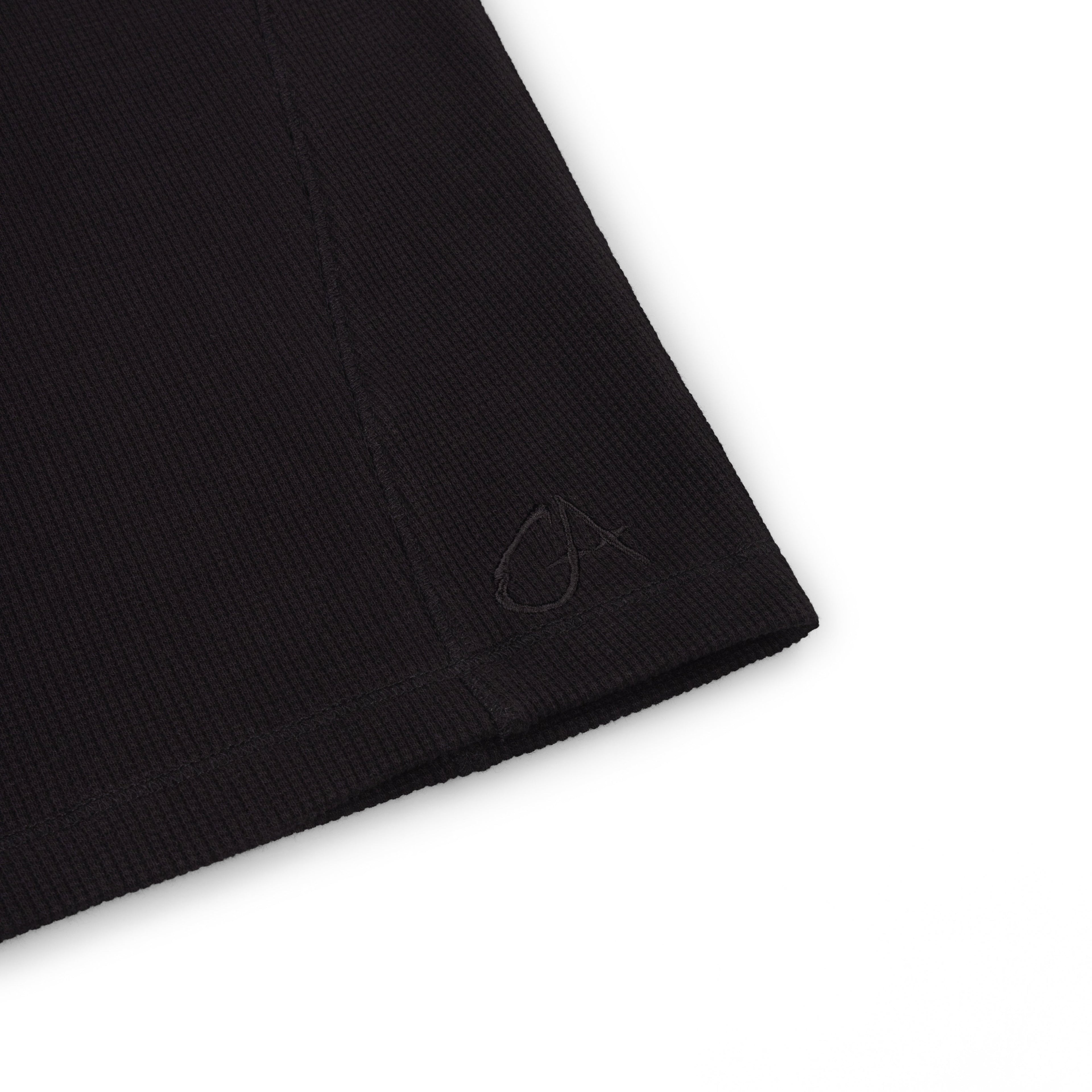 GA WAFFLE LONG-SLEEVE - BLACK
