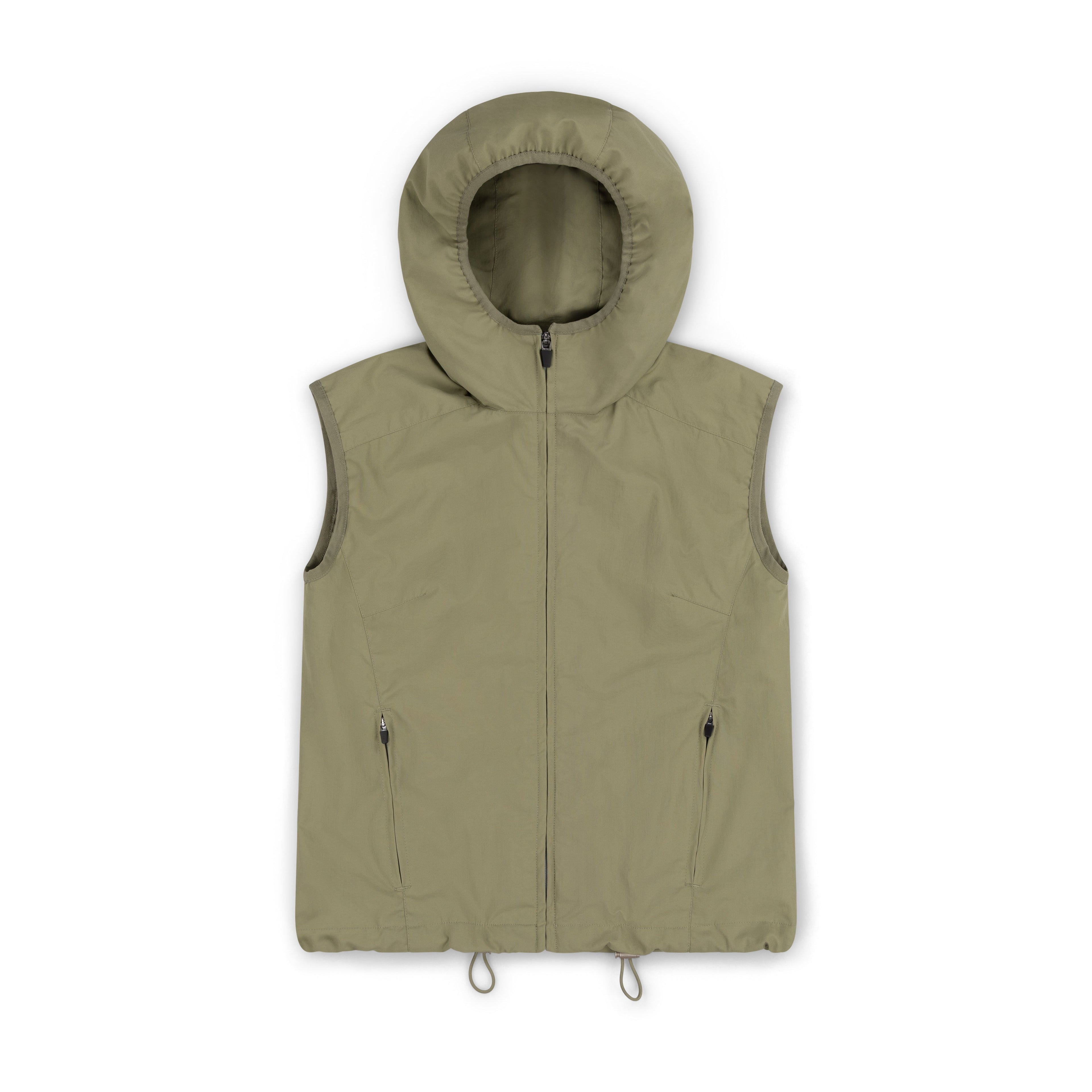 WOMENS CONTOUR HOODED VEST - SAGE