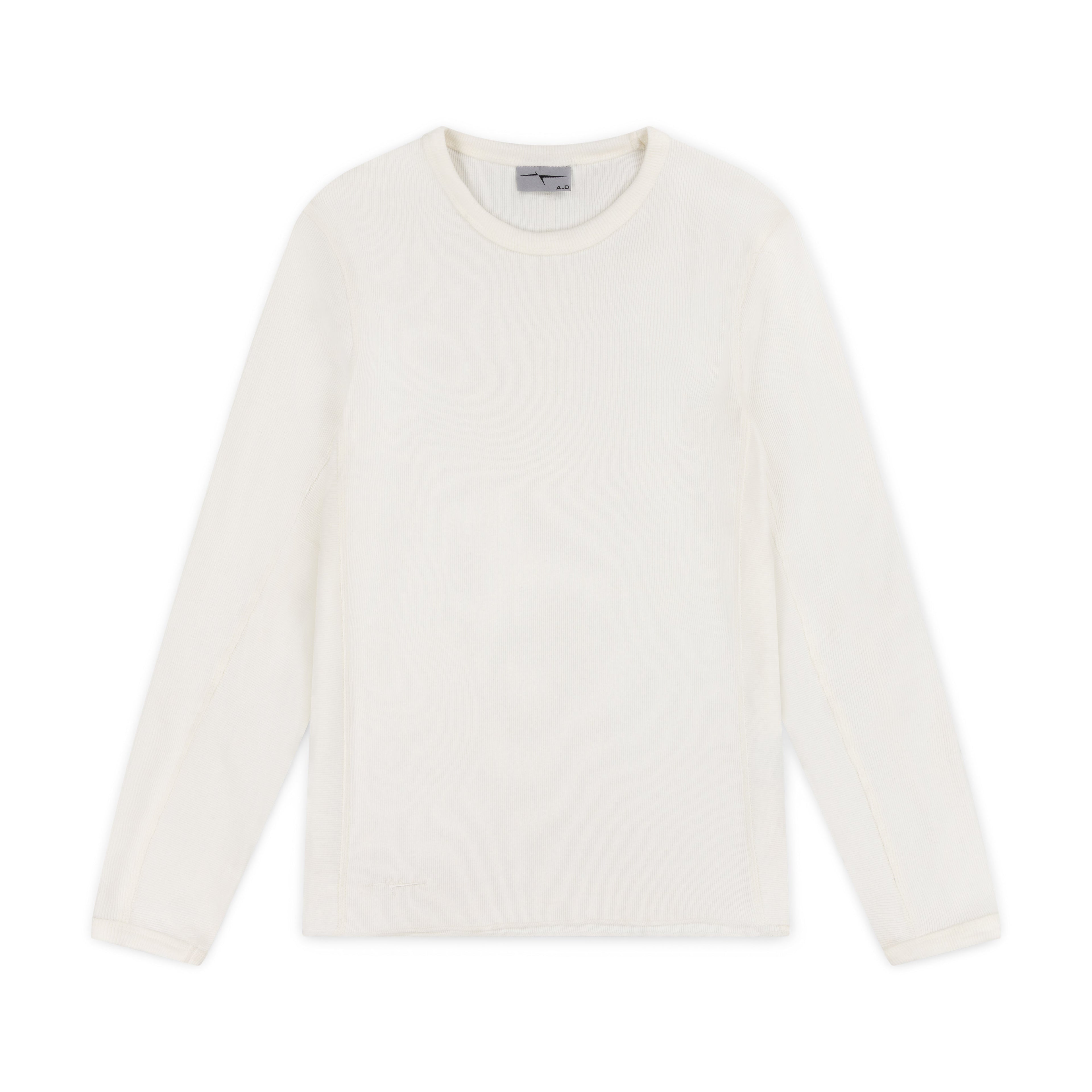 SIGNATURE RIBBED LONGSLEEVE - WHITE