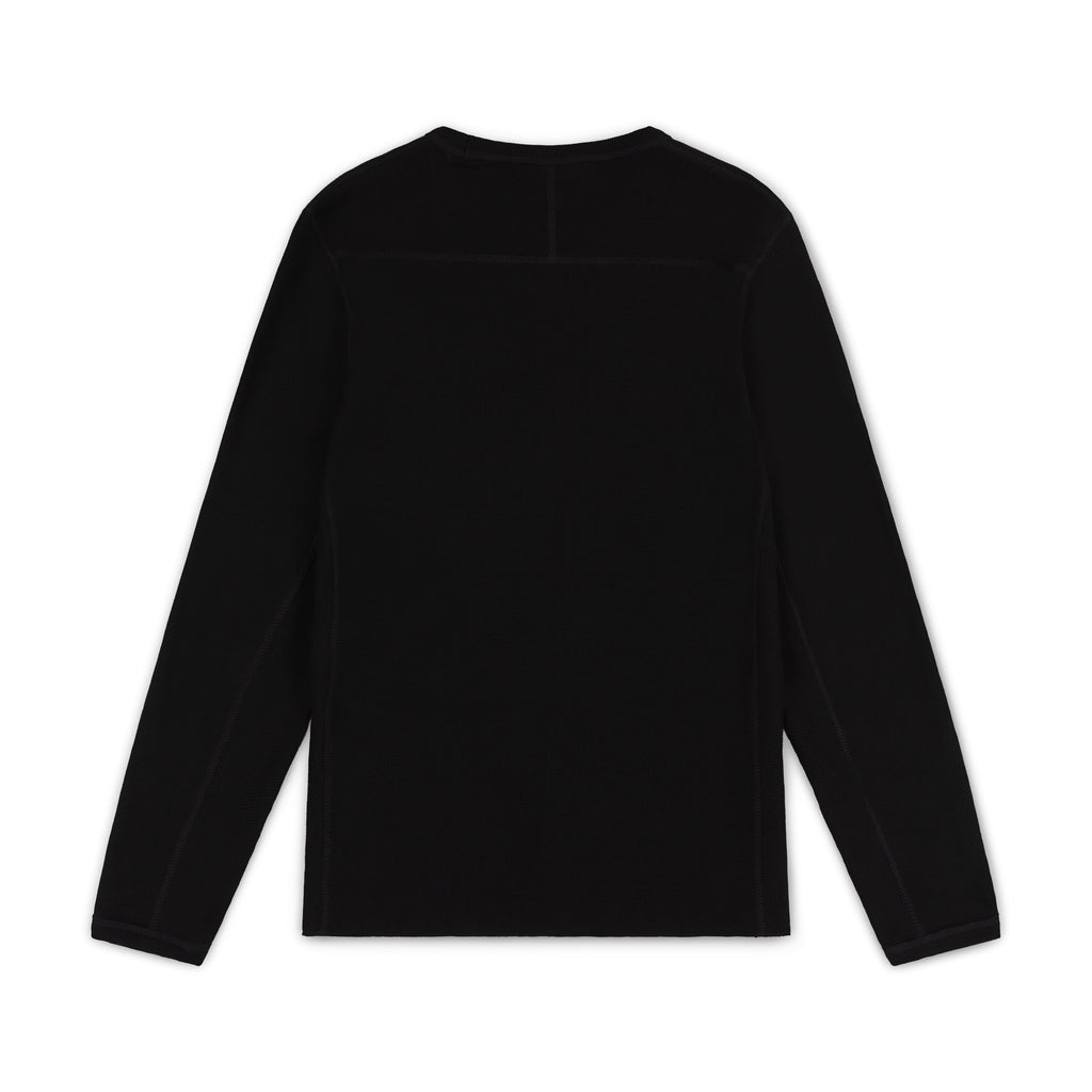 SIGNATURE RIBBED LONGSLEEVE - TRUE BLACK