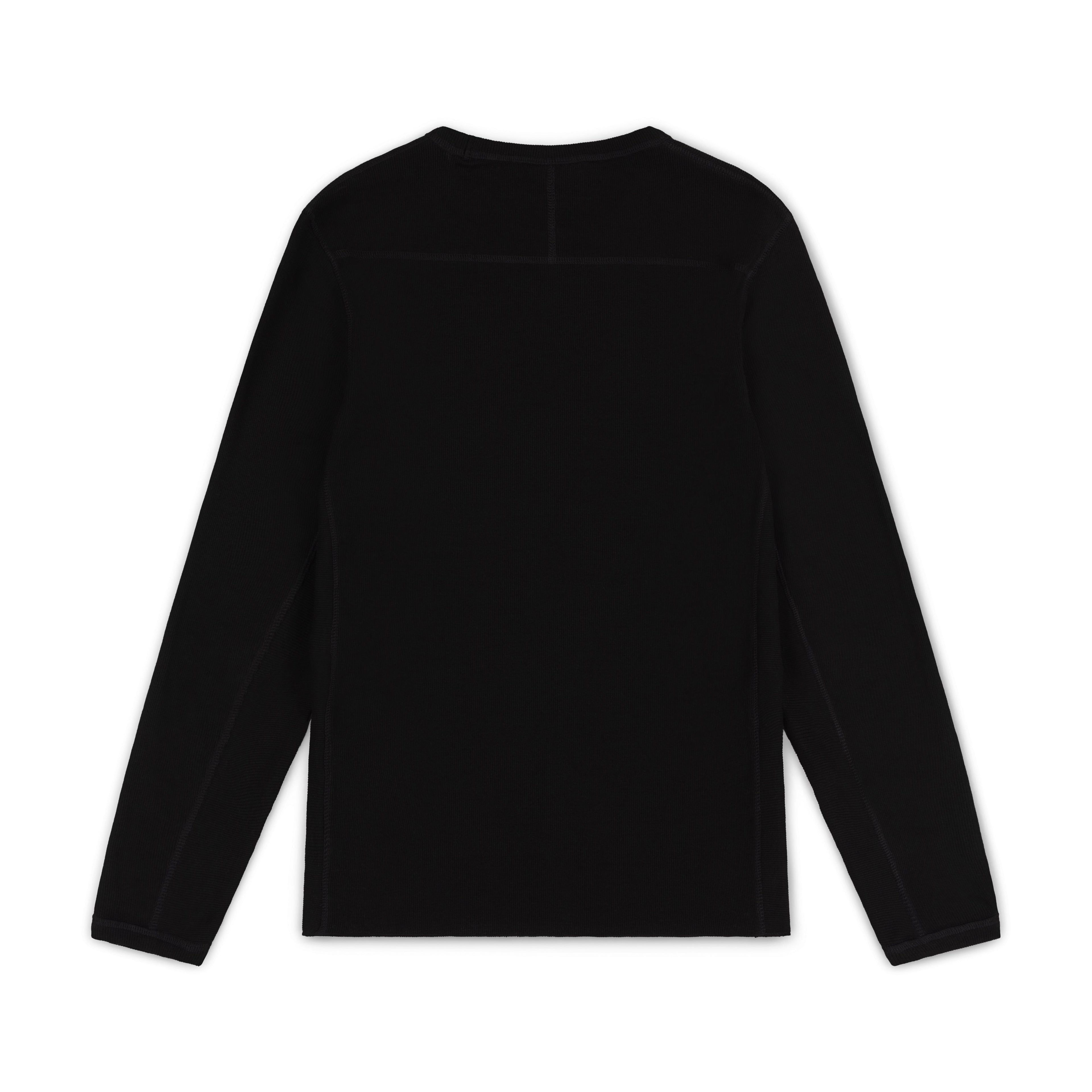 SIGNATURE RIBBED LONGSLEEVE - TRUE BLACK