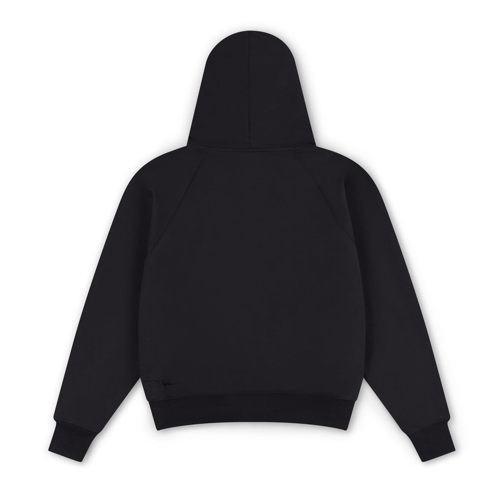 SIGNATURE ZIP-UP HOODIE - BLACK
