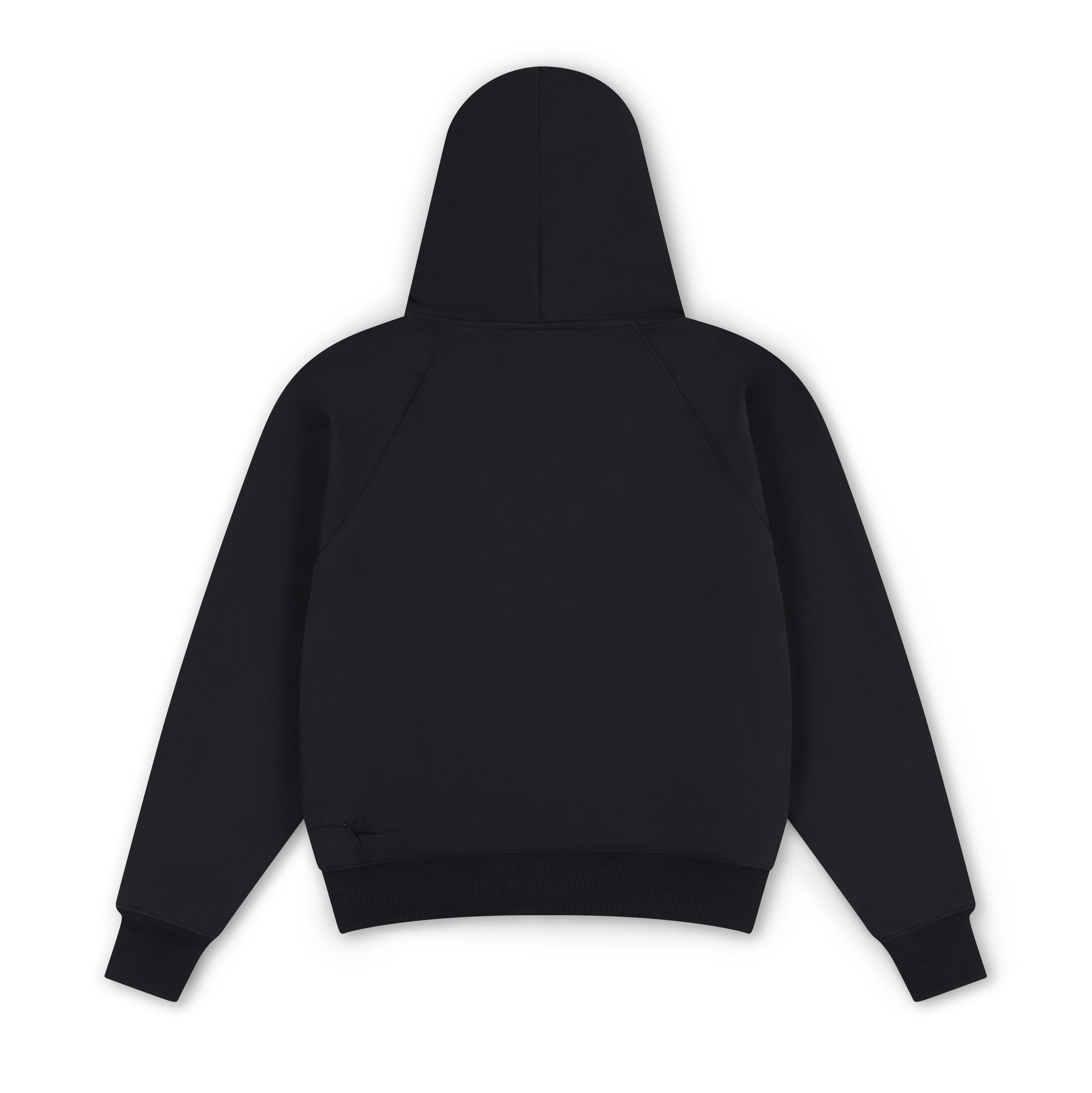 SIGNATURE ZIP-UP HOODIE - BLACK