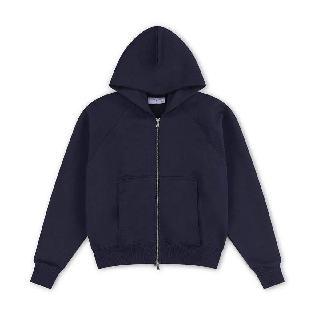 SIGNATURE ZIP-UP HOODIE - NAVY