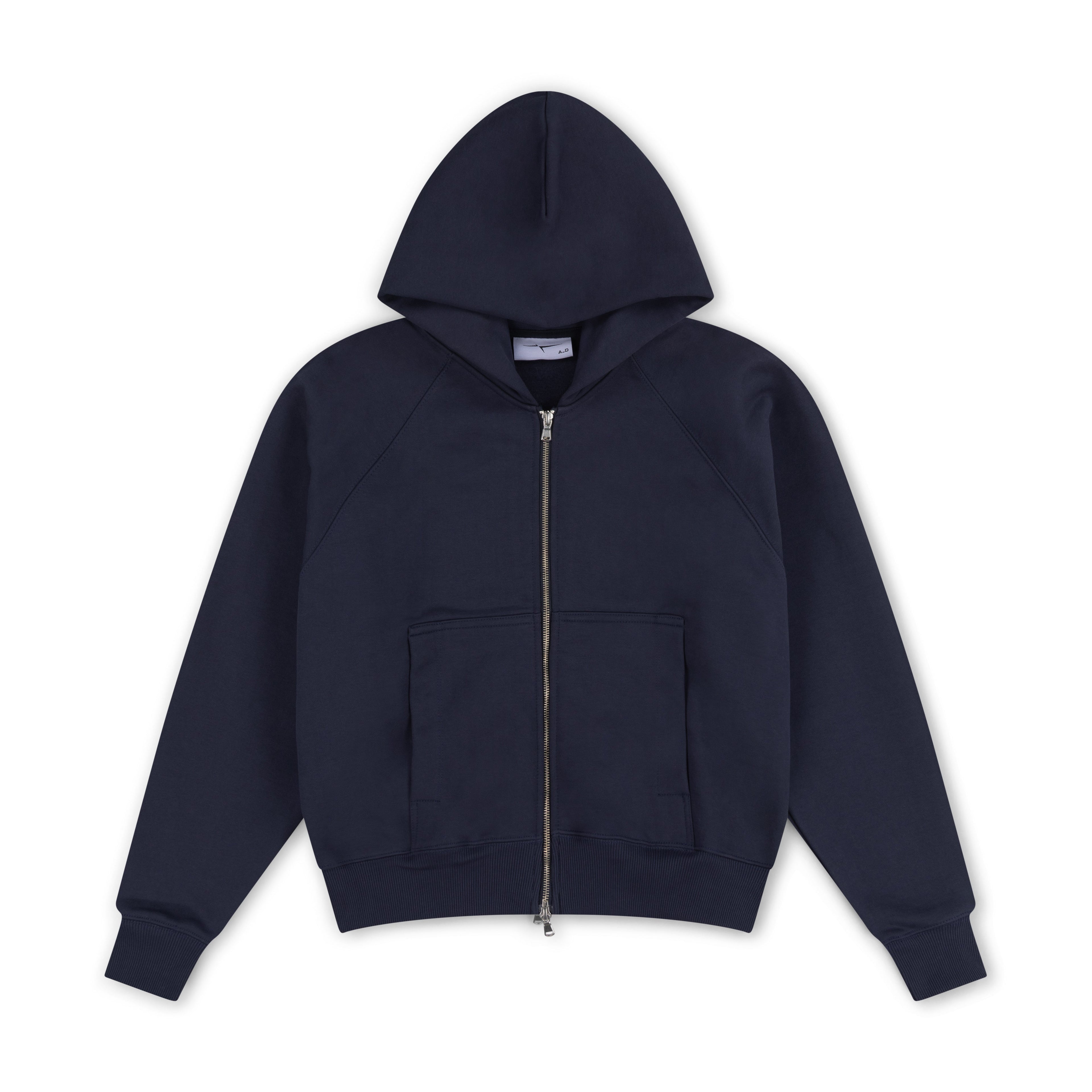 SIGNATURE ZIP-UP HOODIE - NAVY