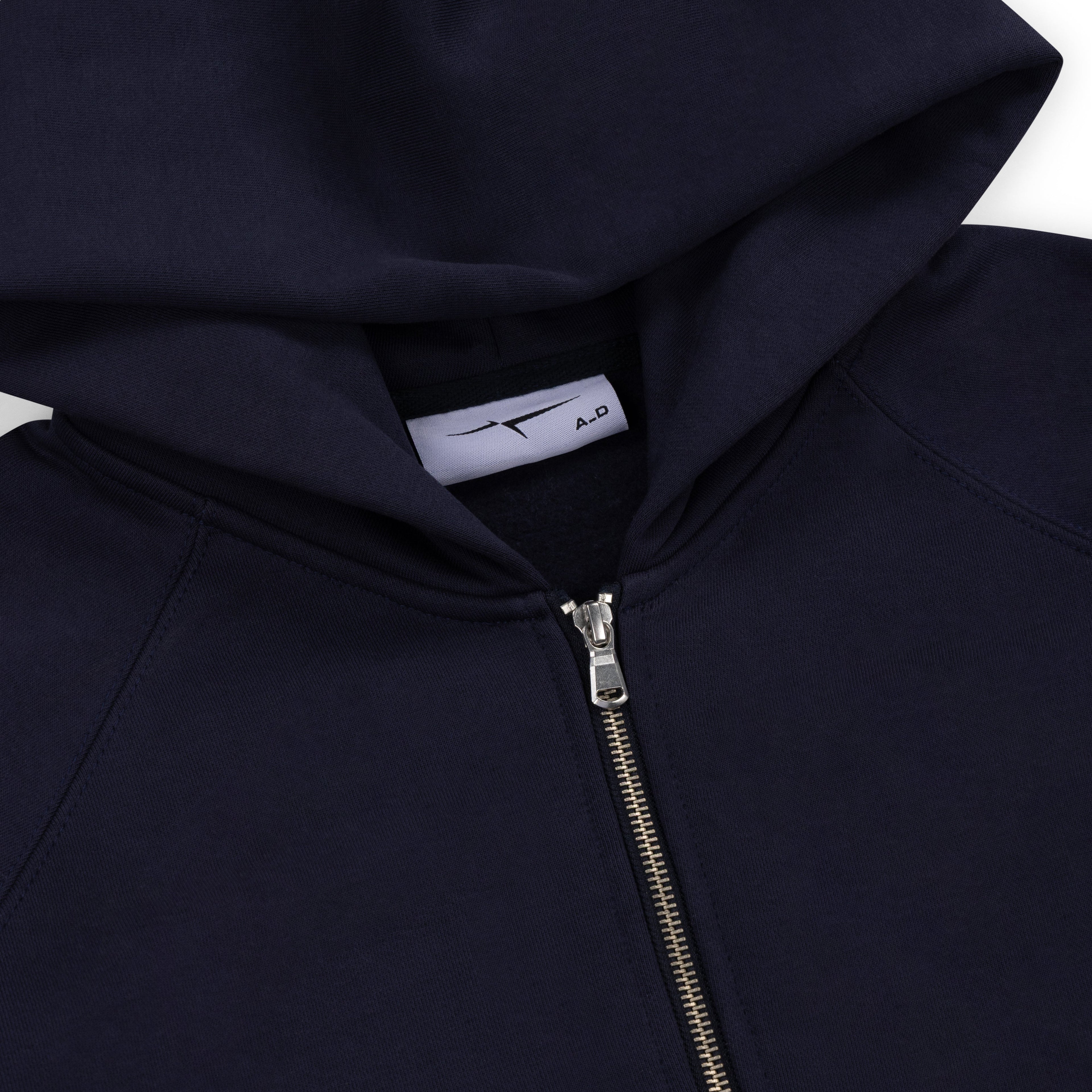 SIGNATURE ZIP-UP HOODIE - NAVY