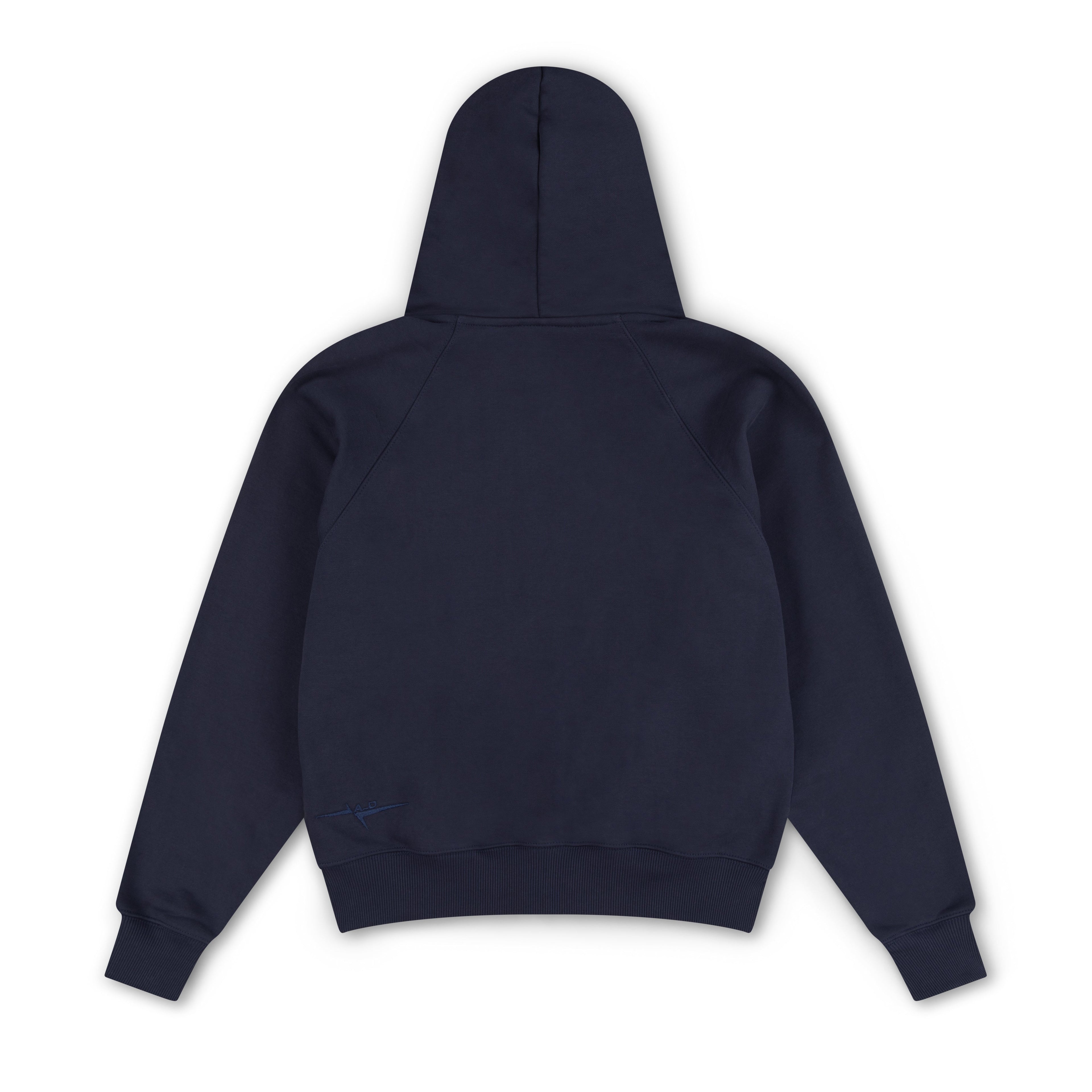 SIGNATURE ZIP-UP HOODIE - NAVY