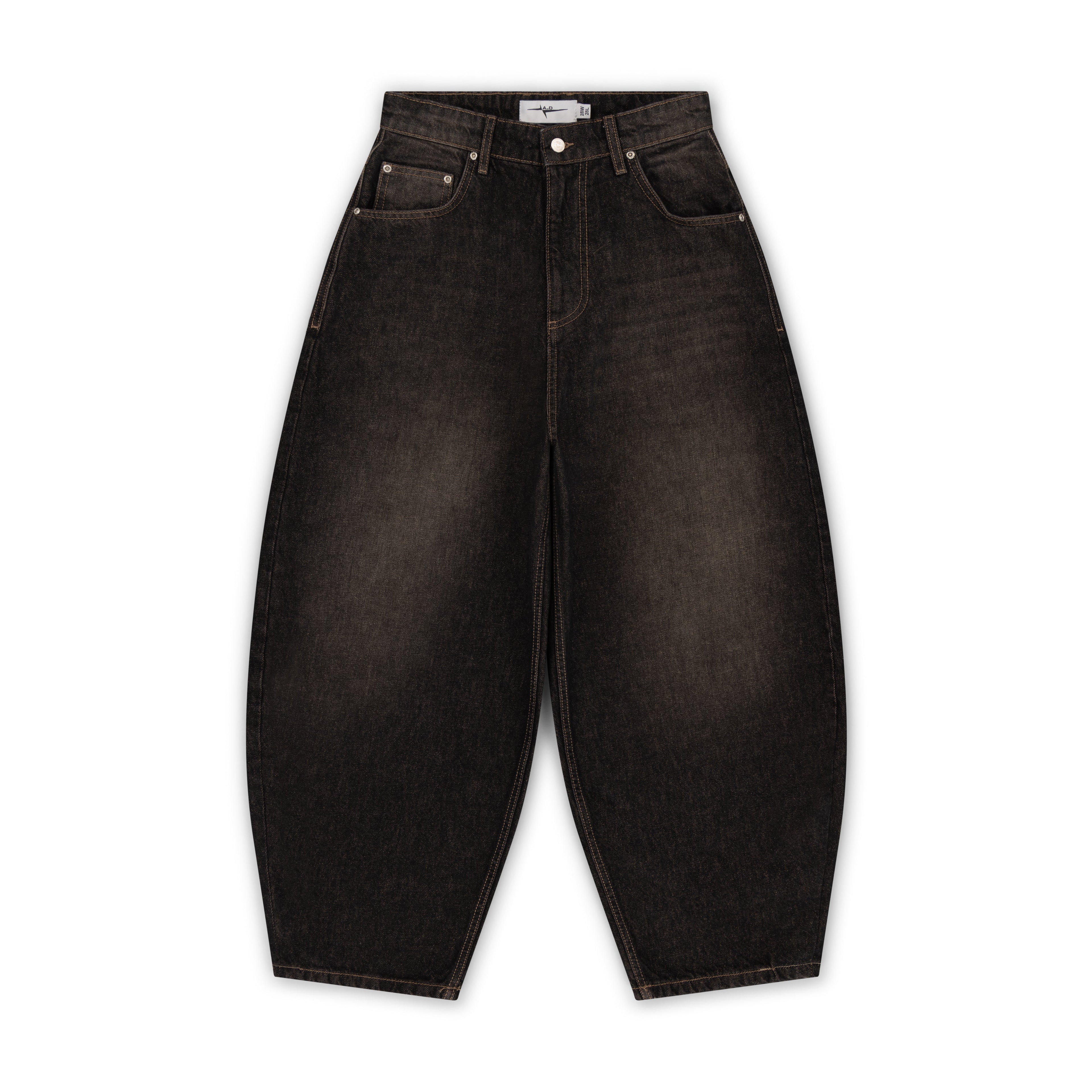 BAGGY DENIM JEANS - SMOKED EARTH