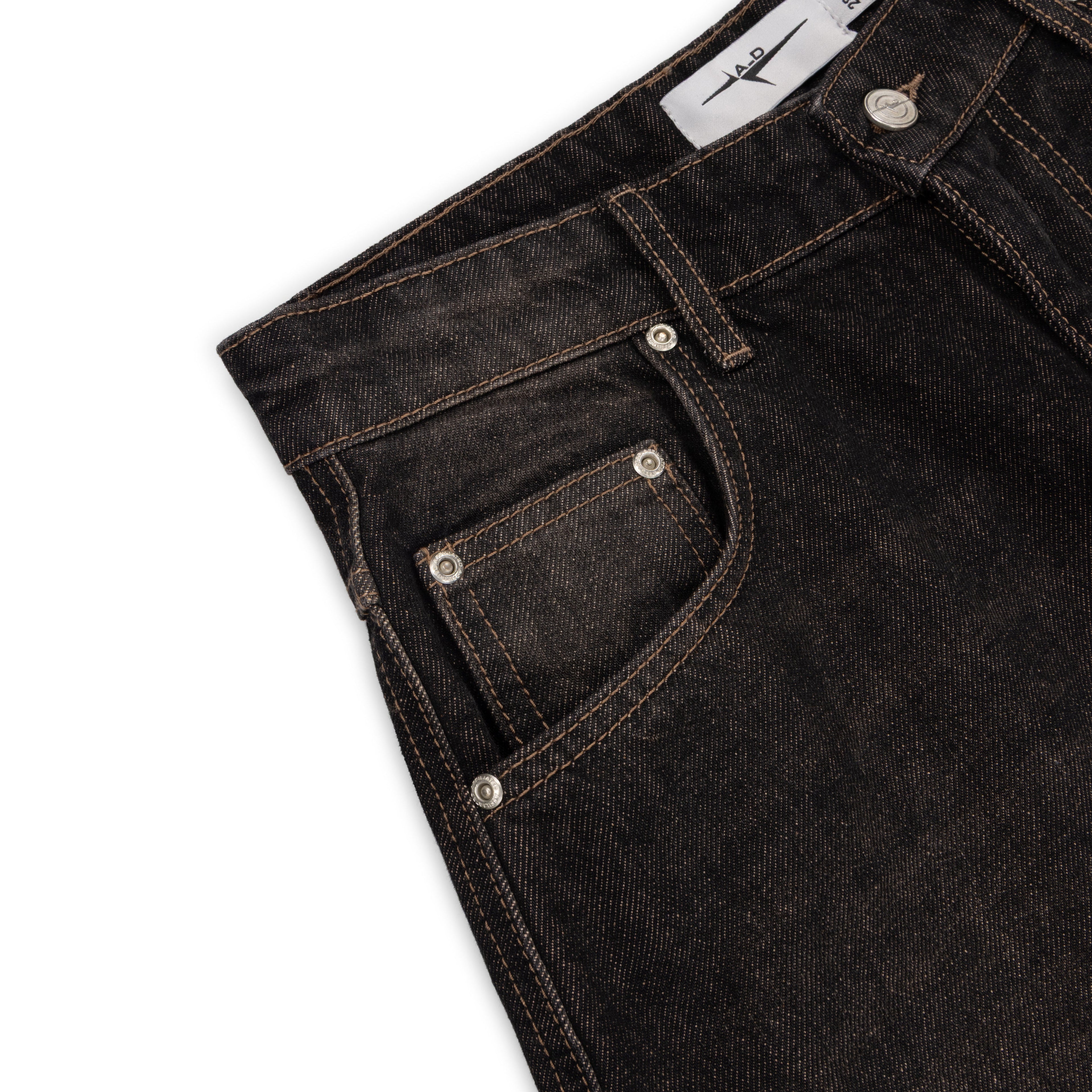 BAGGY DENIM JEANS - SMOKED EARTH