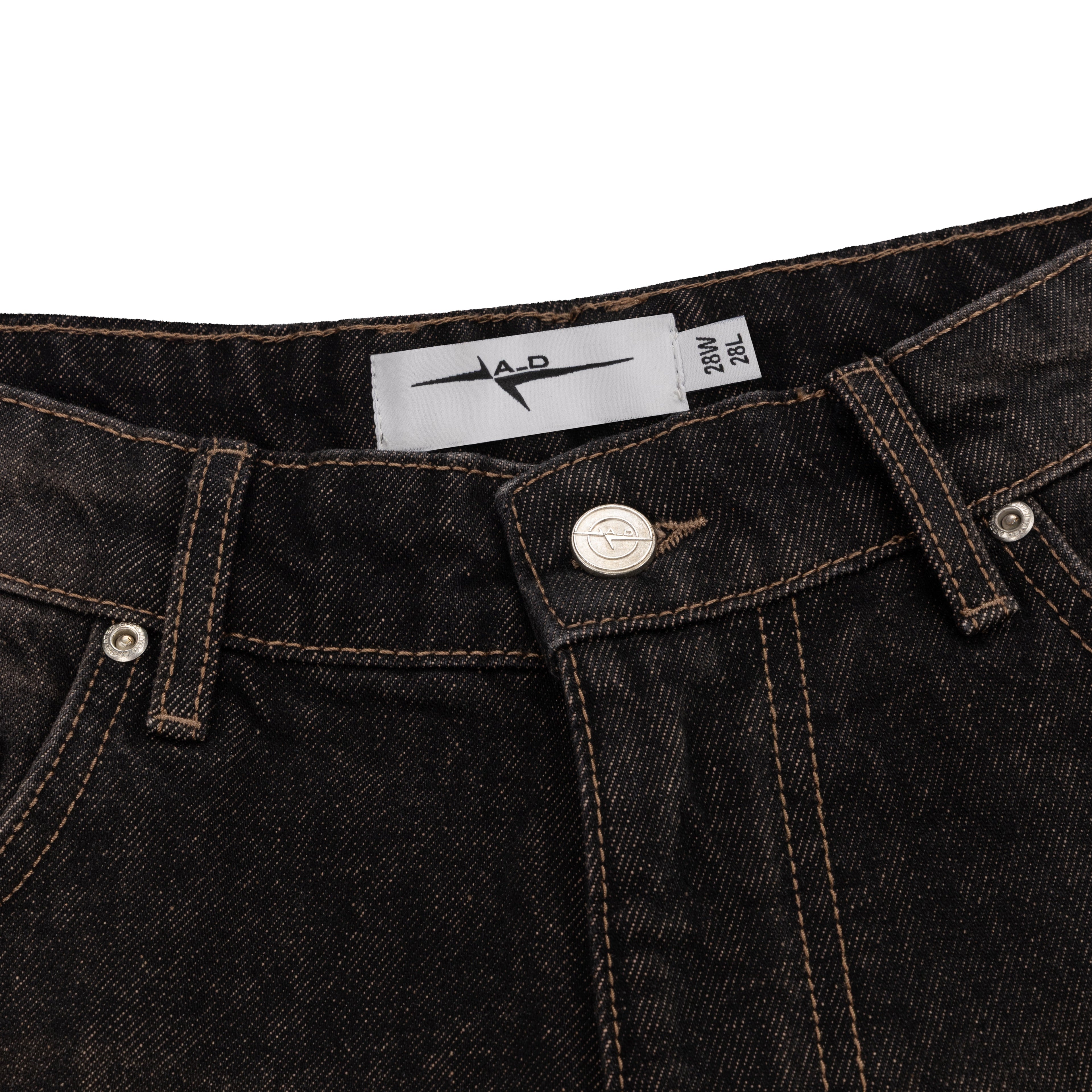 BAGGY DENIM JEANS - SMOKED EARTH