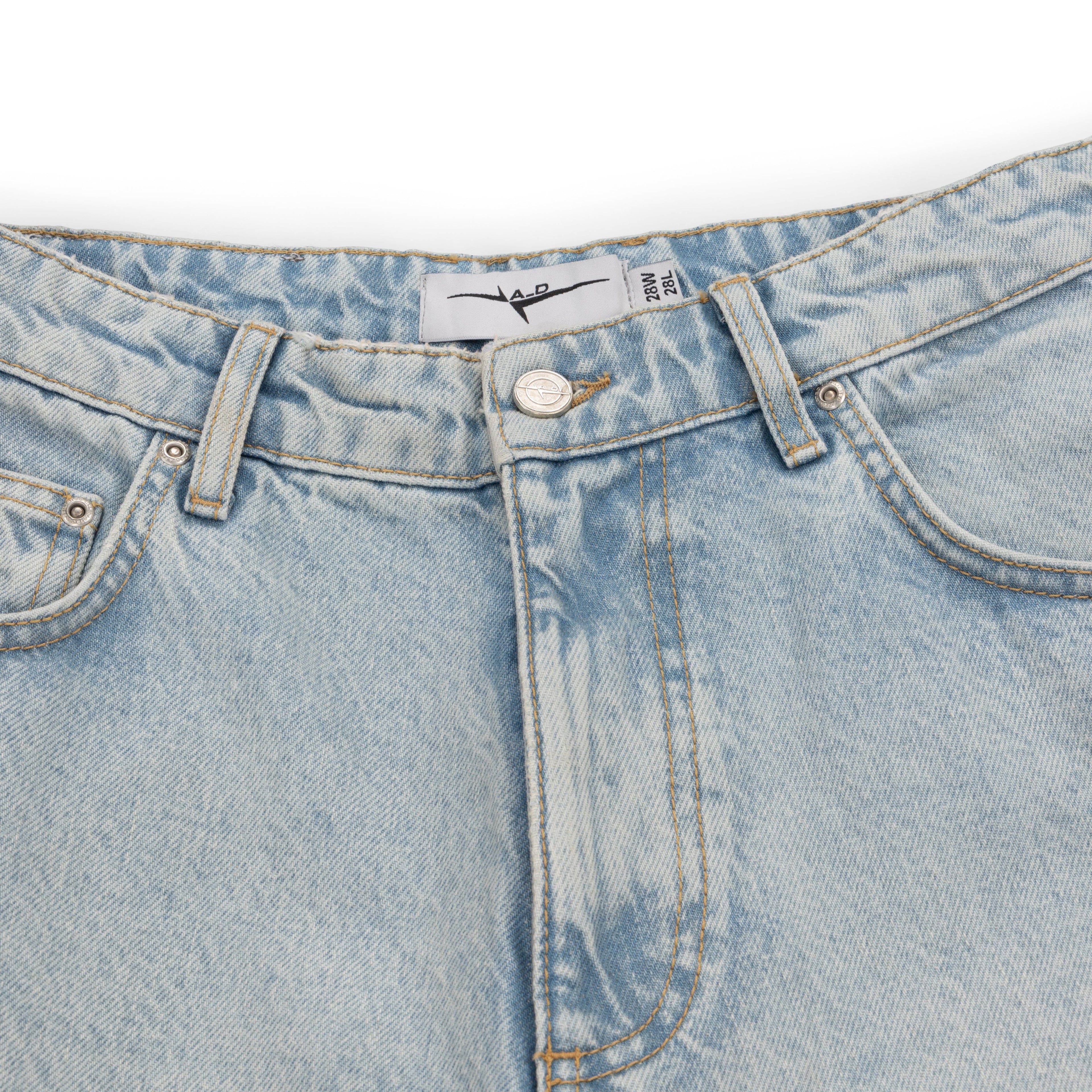 BAGGY DENIM JEANS - SUN BLEACHED BLUE