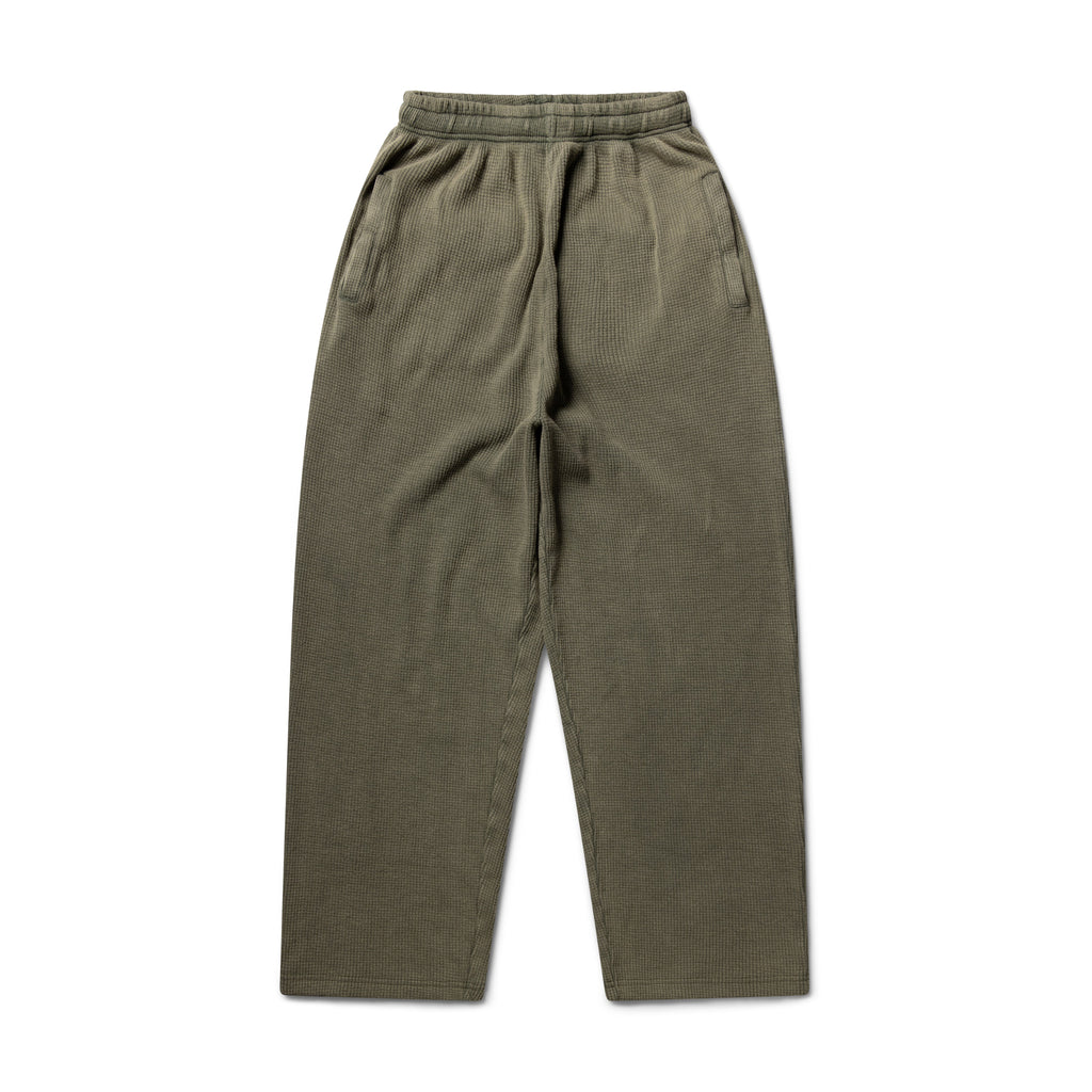GA WAFFLE UNCUFFED JOGGER - DUST OLIVE