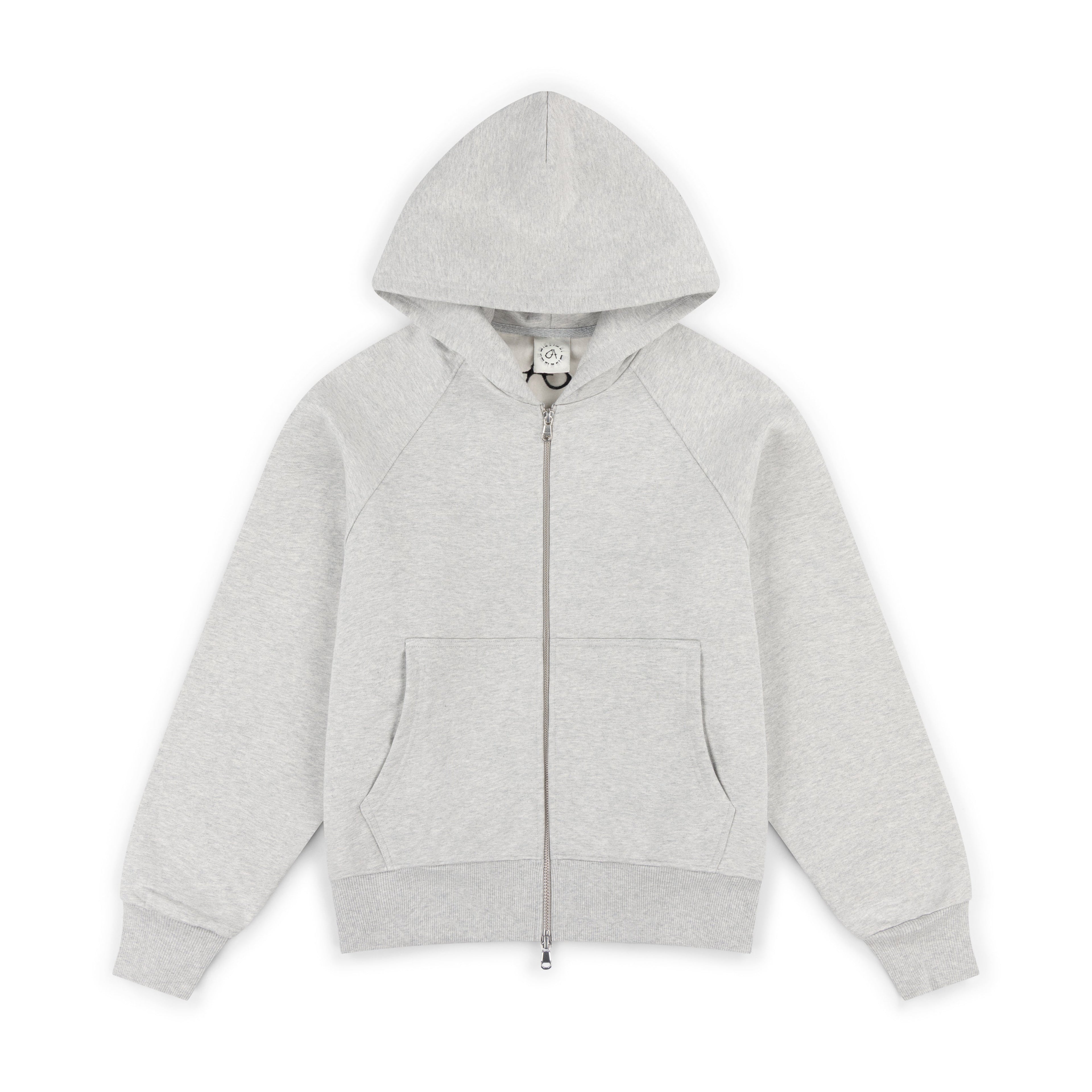 GA SIGNATURE ZIP-UP HOODIE - GREY