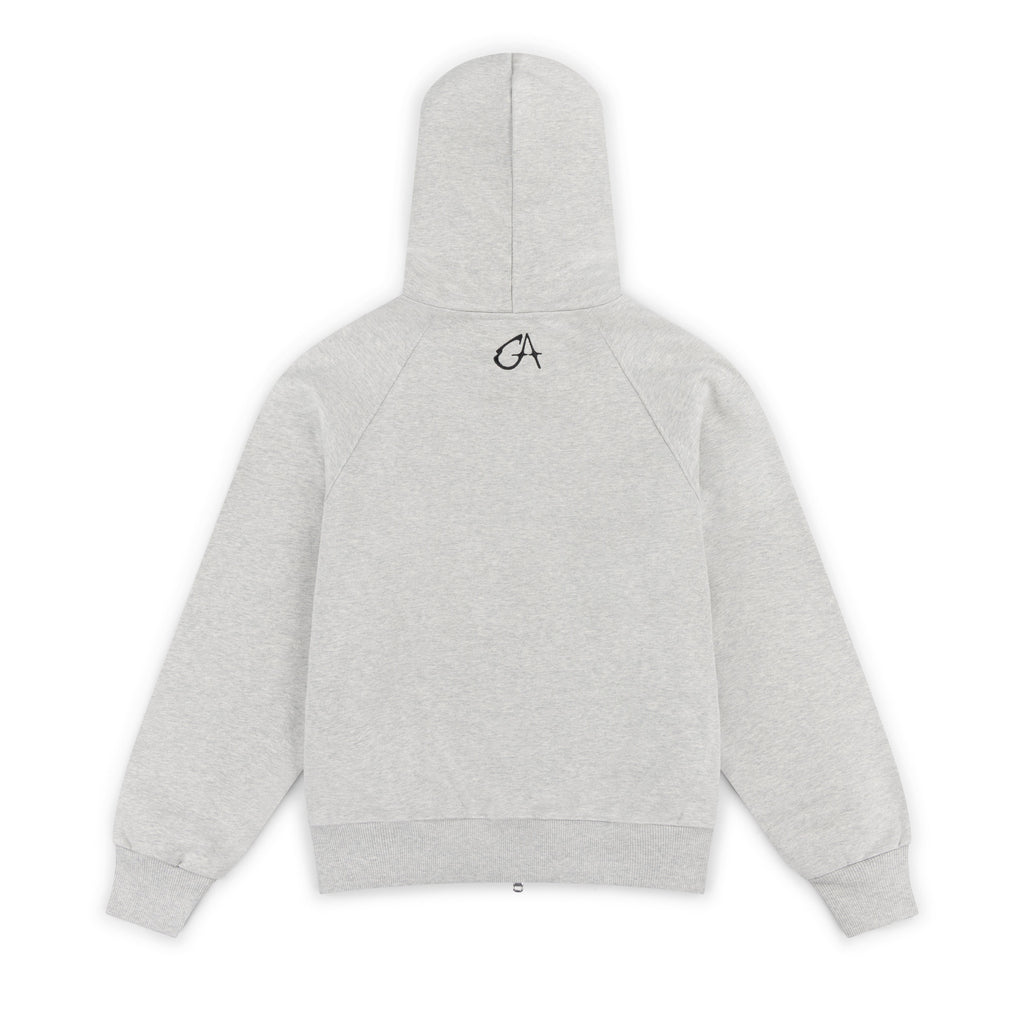 GA SIGNATURE ZIP-UP HOODIE - GREY