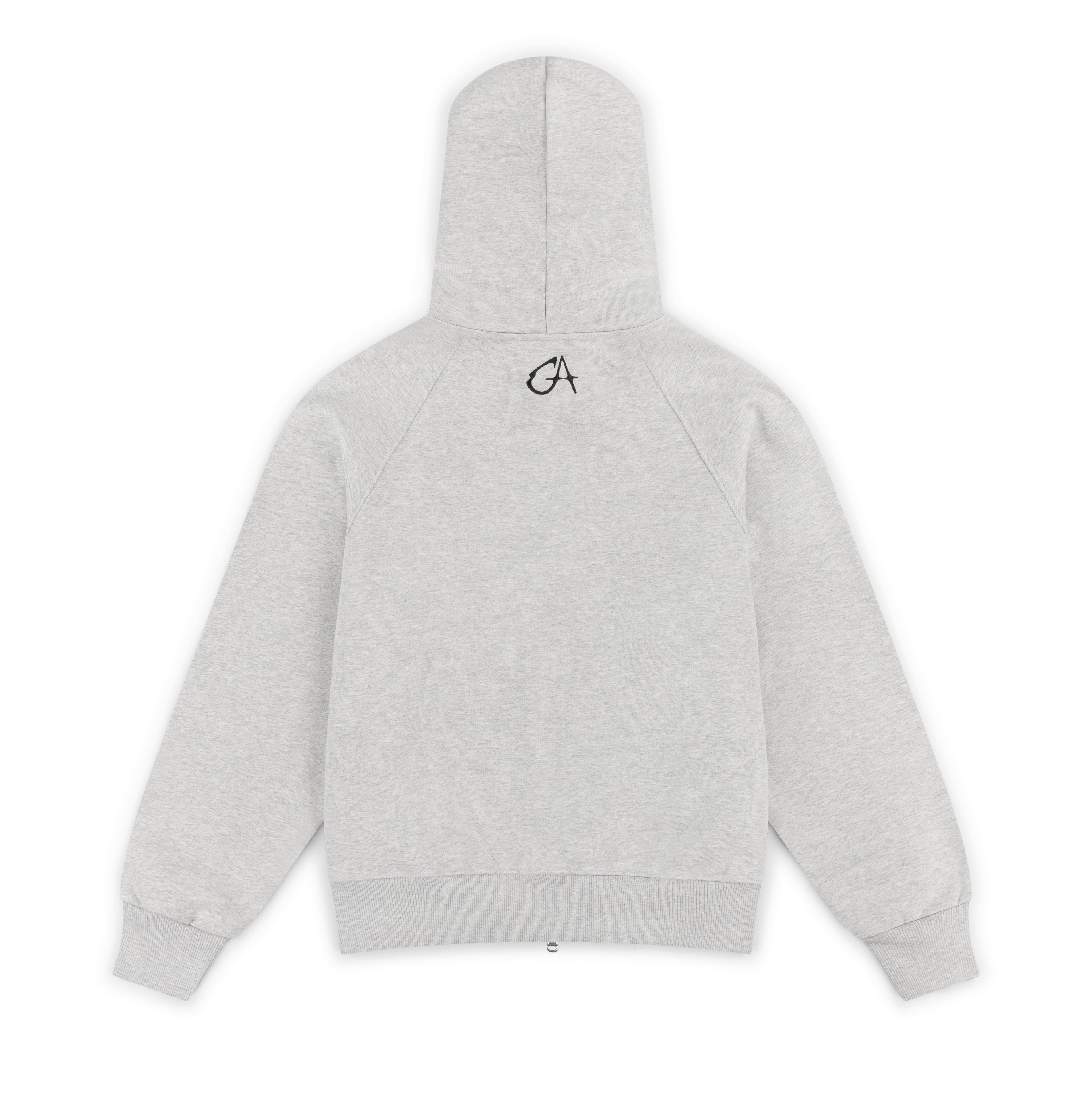 GA SIGNATURE ZIP-UP HOODIE - GREY