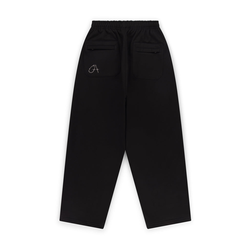 GA SIGNATURE UNCUFFED JOGGERS - BLACK