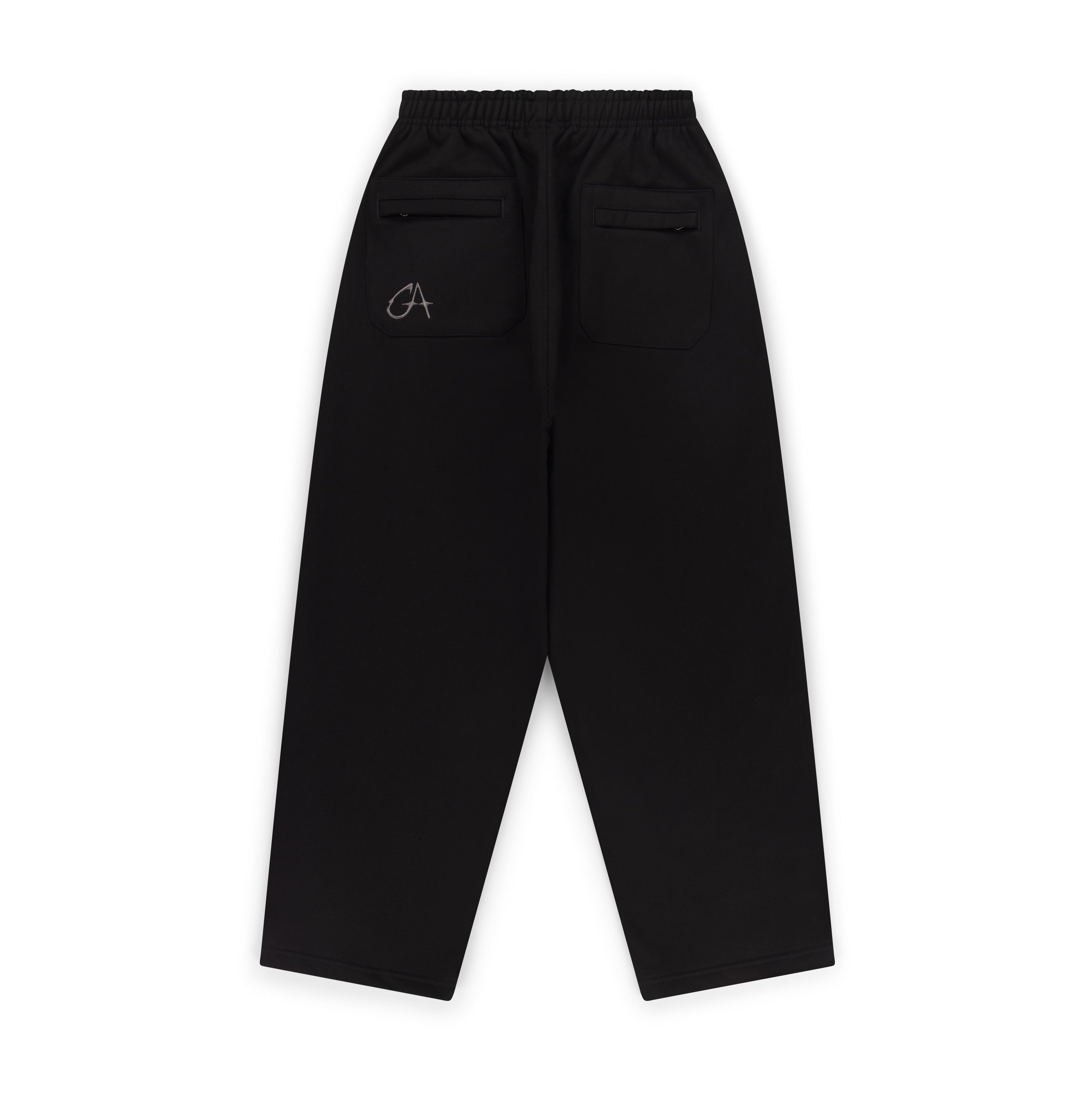 GA SIGNATURE UNCUFFED JOGGERS - BLACK