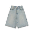 BAGGY DENIM SHORTS - SUN BLEACHED BLUE