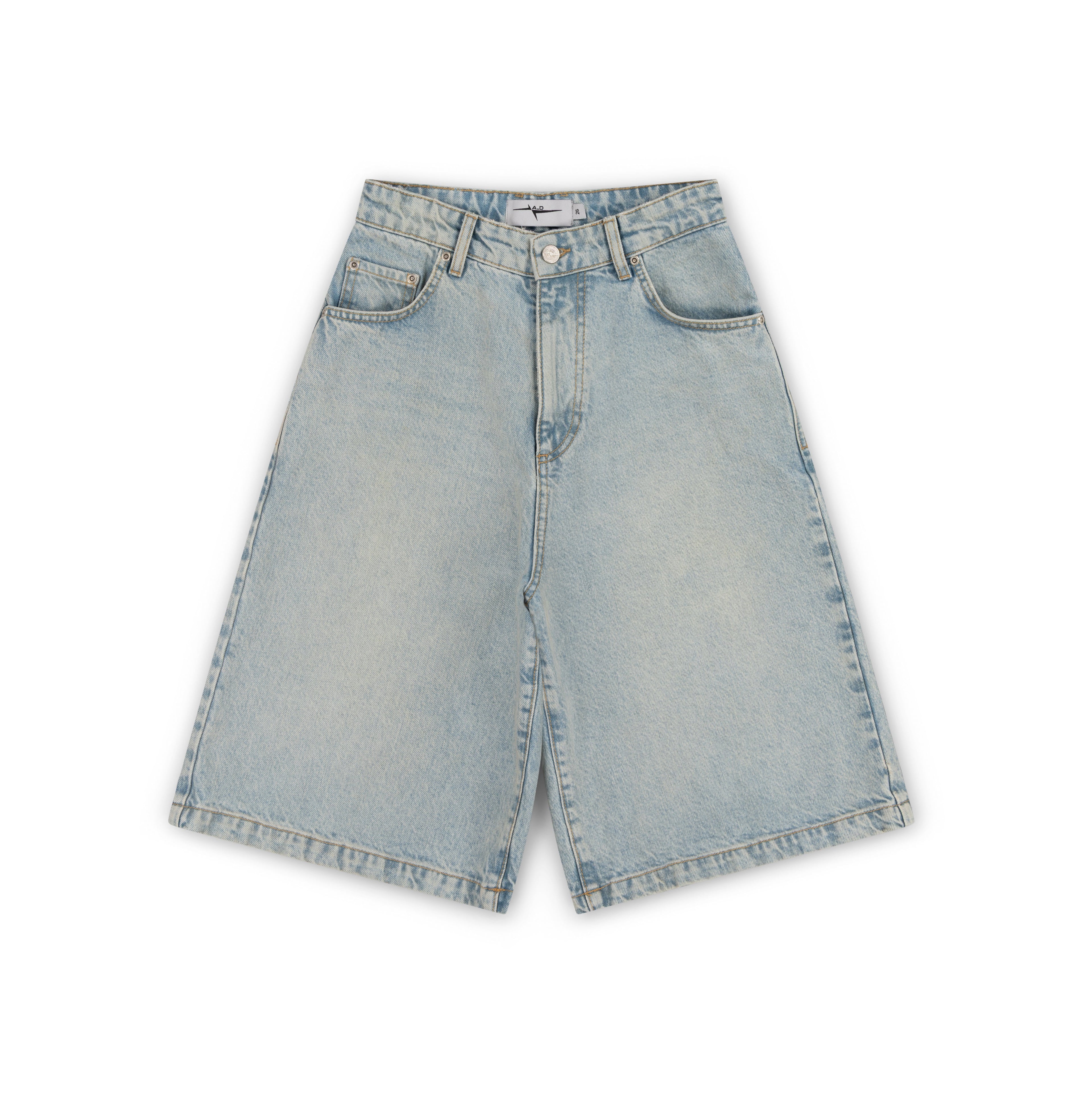 BAGGY DENIM SHORTS - SUN BLEACHED BLUE