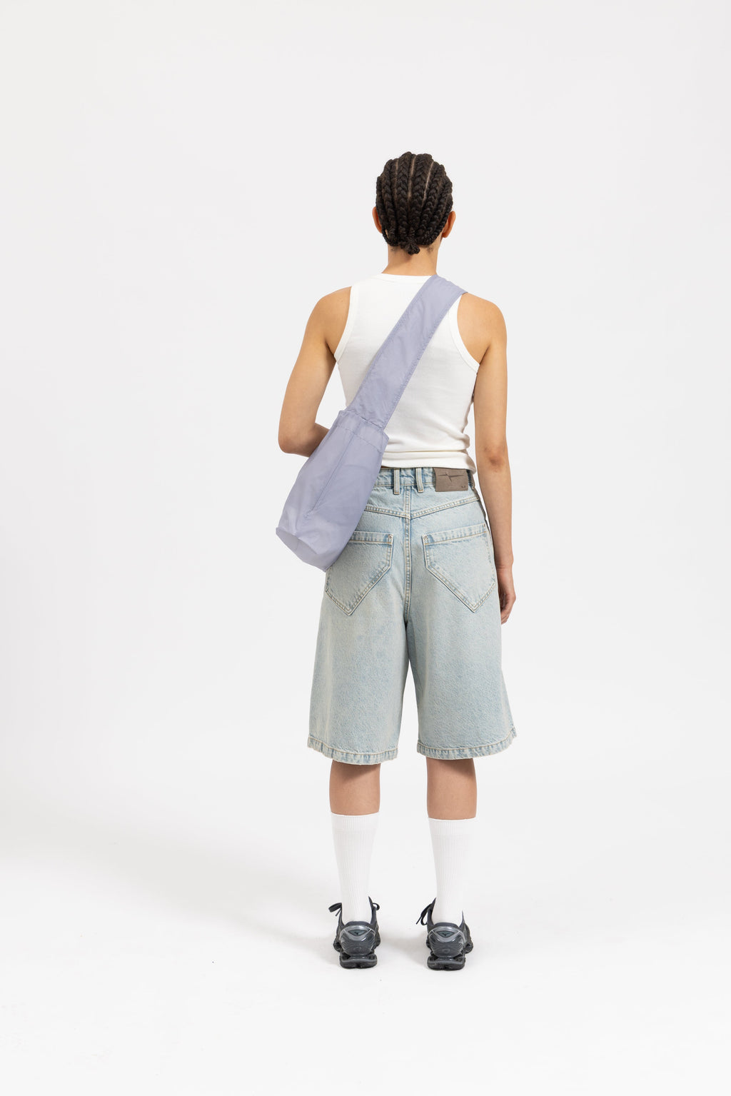 BAGGY DENIM SHORTS - SUN BLEACHED BLUE