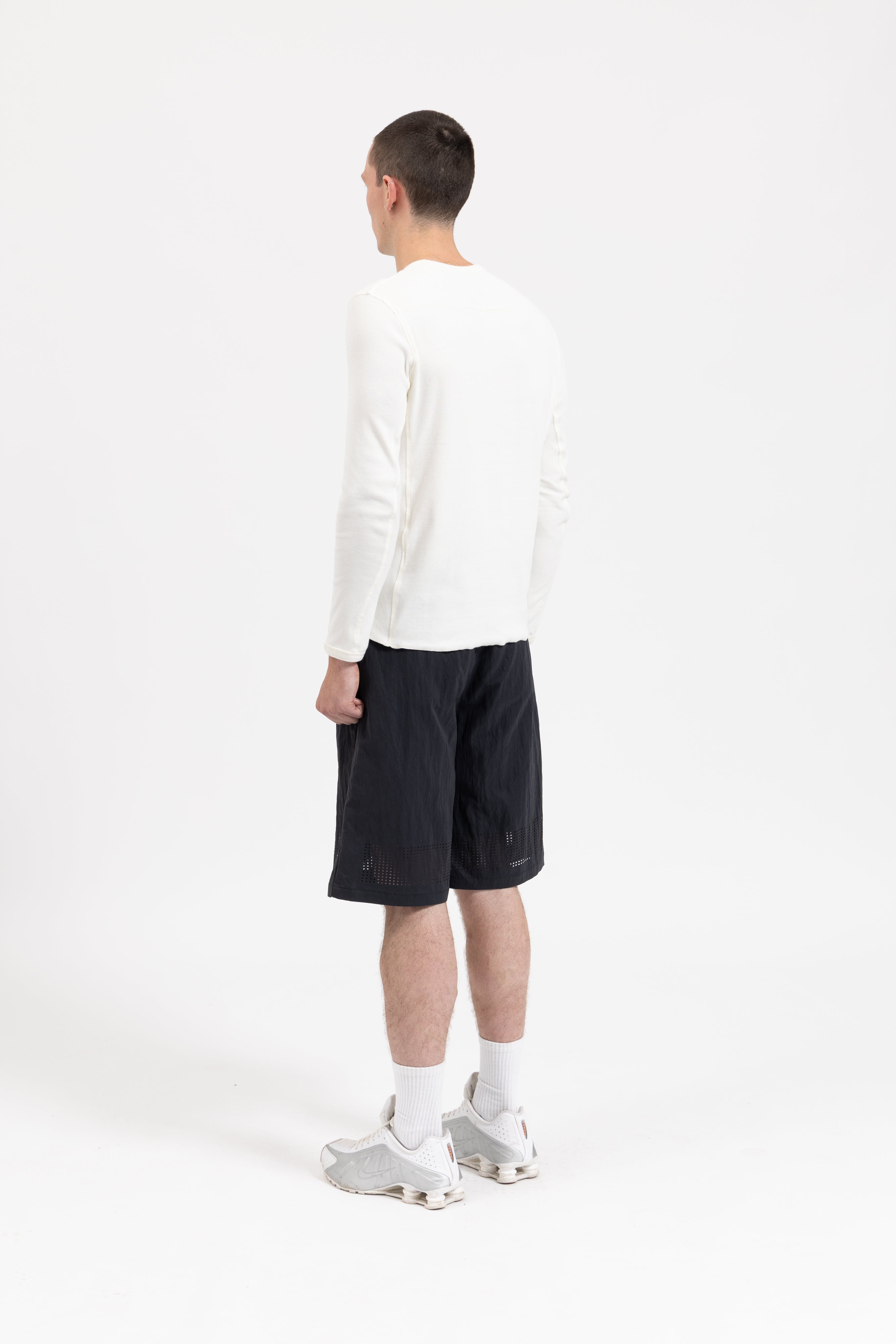 SIGNATURE RIBBED LONGSLEEVE - WHITE