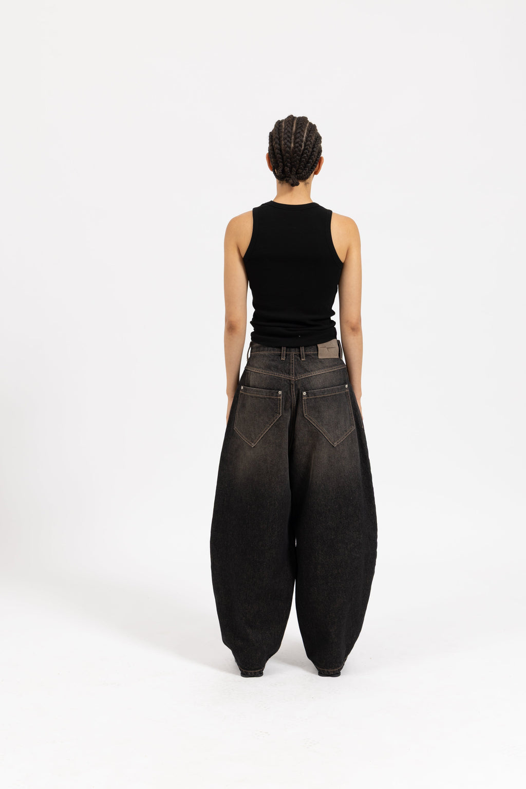 BAGGY DENIM JEANS - SMOKED EARTH