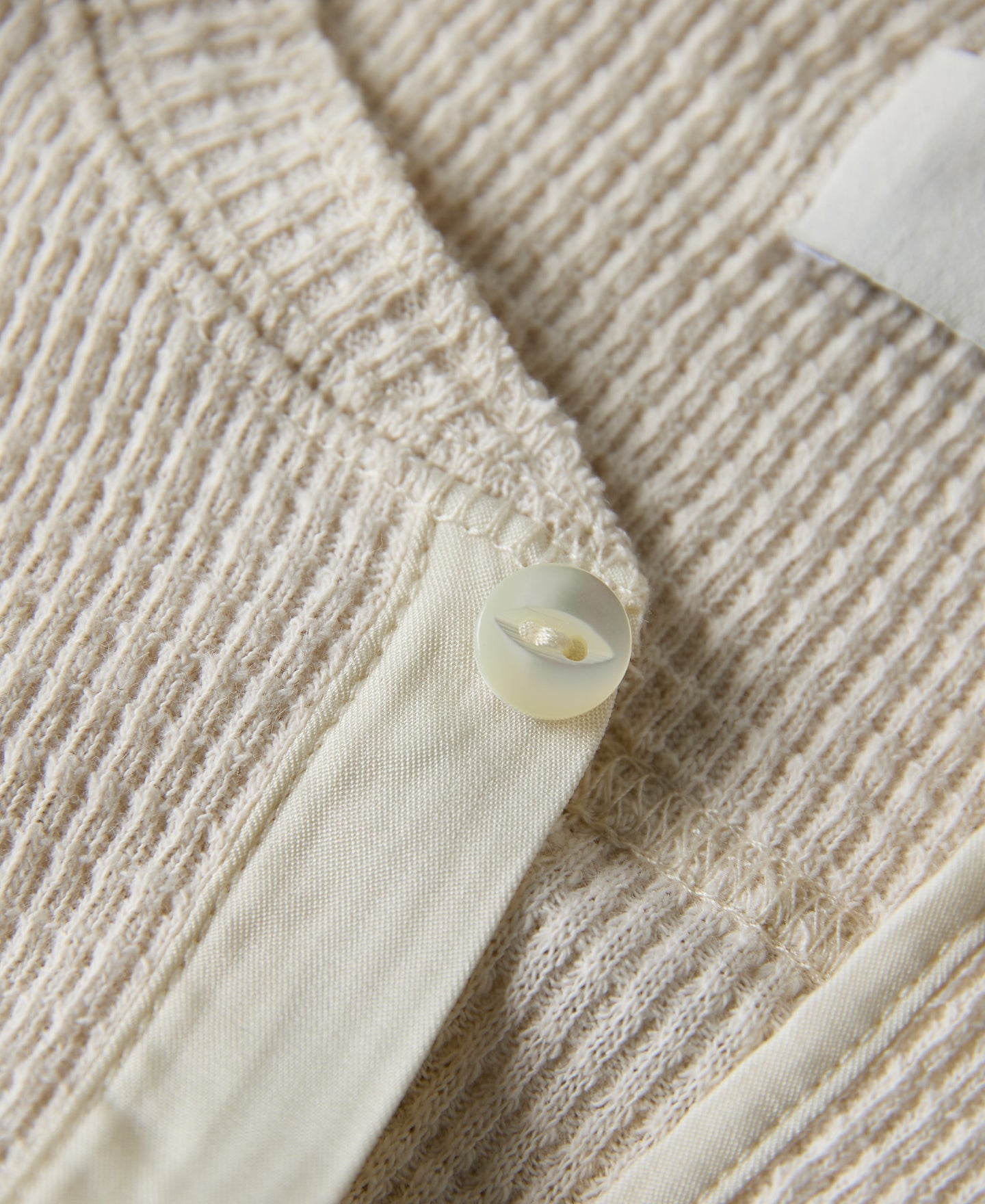 Honeycomb Waffle Knit Henley T-shirt