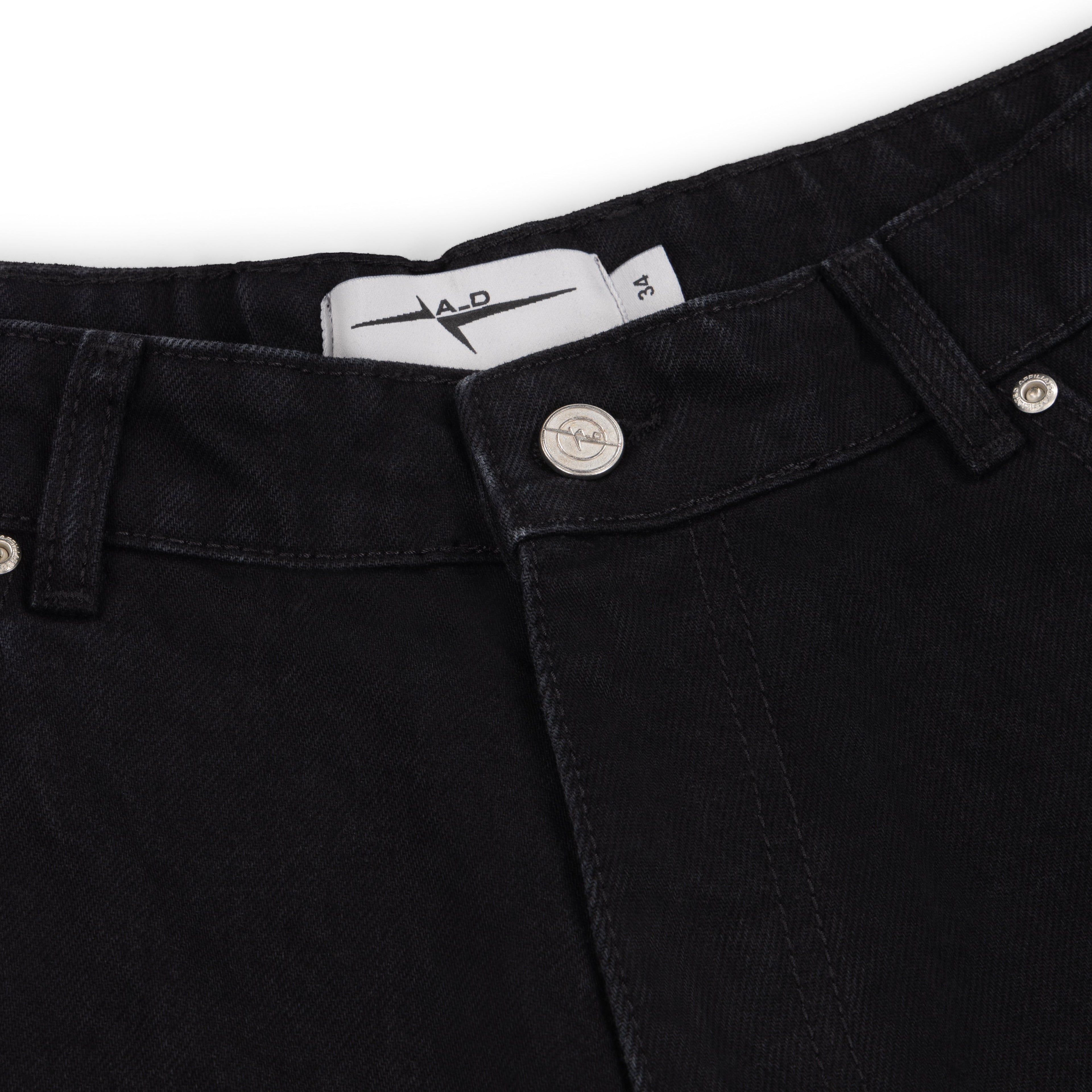 BAGGY DENIM SHORTS - TRUE BLACK