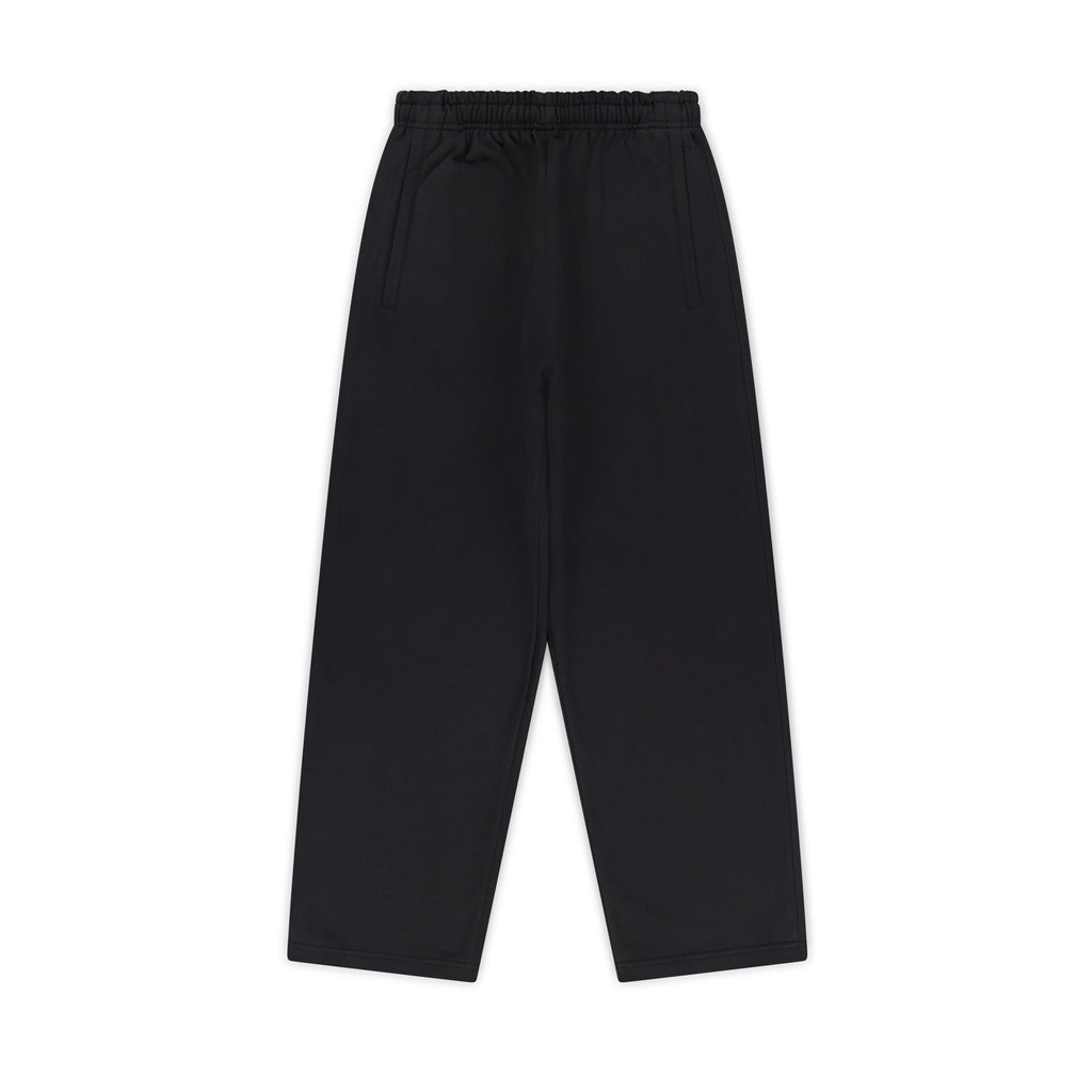 SIGNATURE UNCUFFED JOGGERS - BLACK
