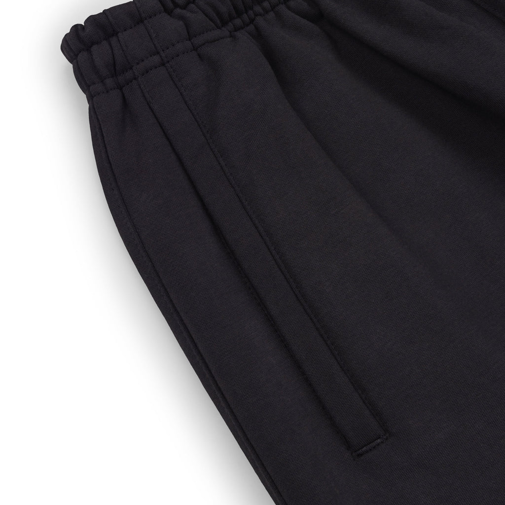 SIGNATURE UNCUFFED JOGGERS - BLACK