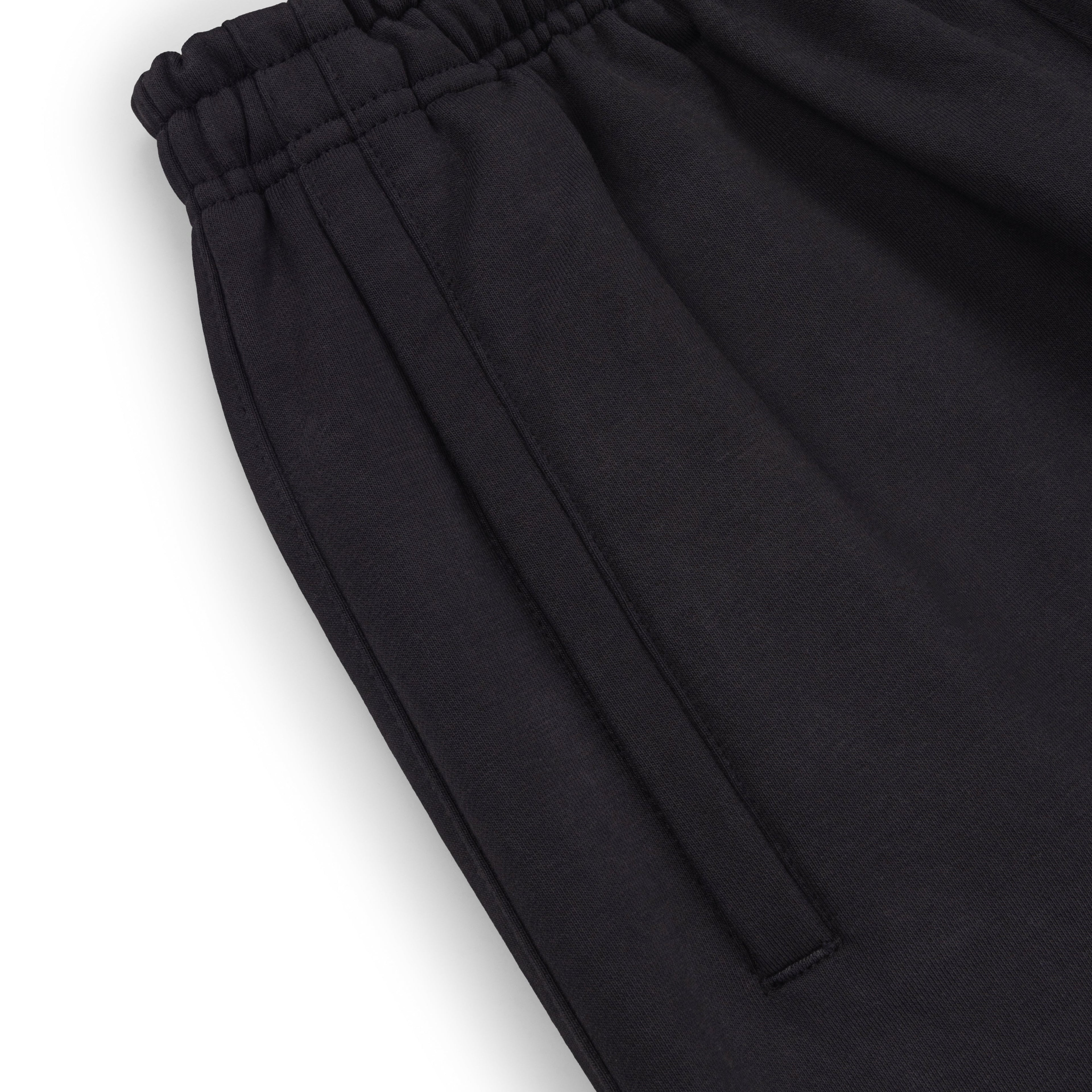 SIGNATURE UNCUFFED JOGGERS - BLACK