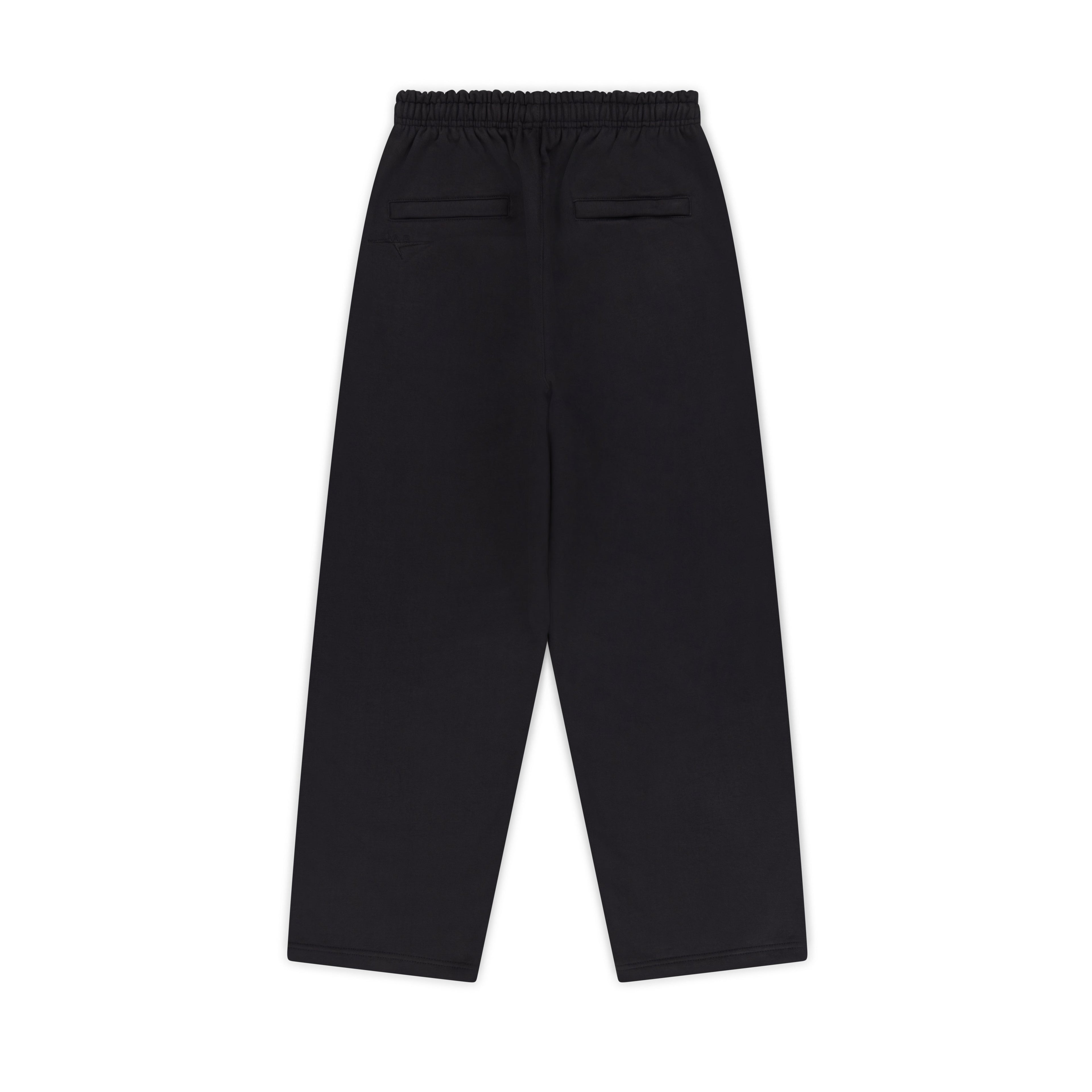 SIGNATURE UNCUFFED JOGGERS - BLACK