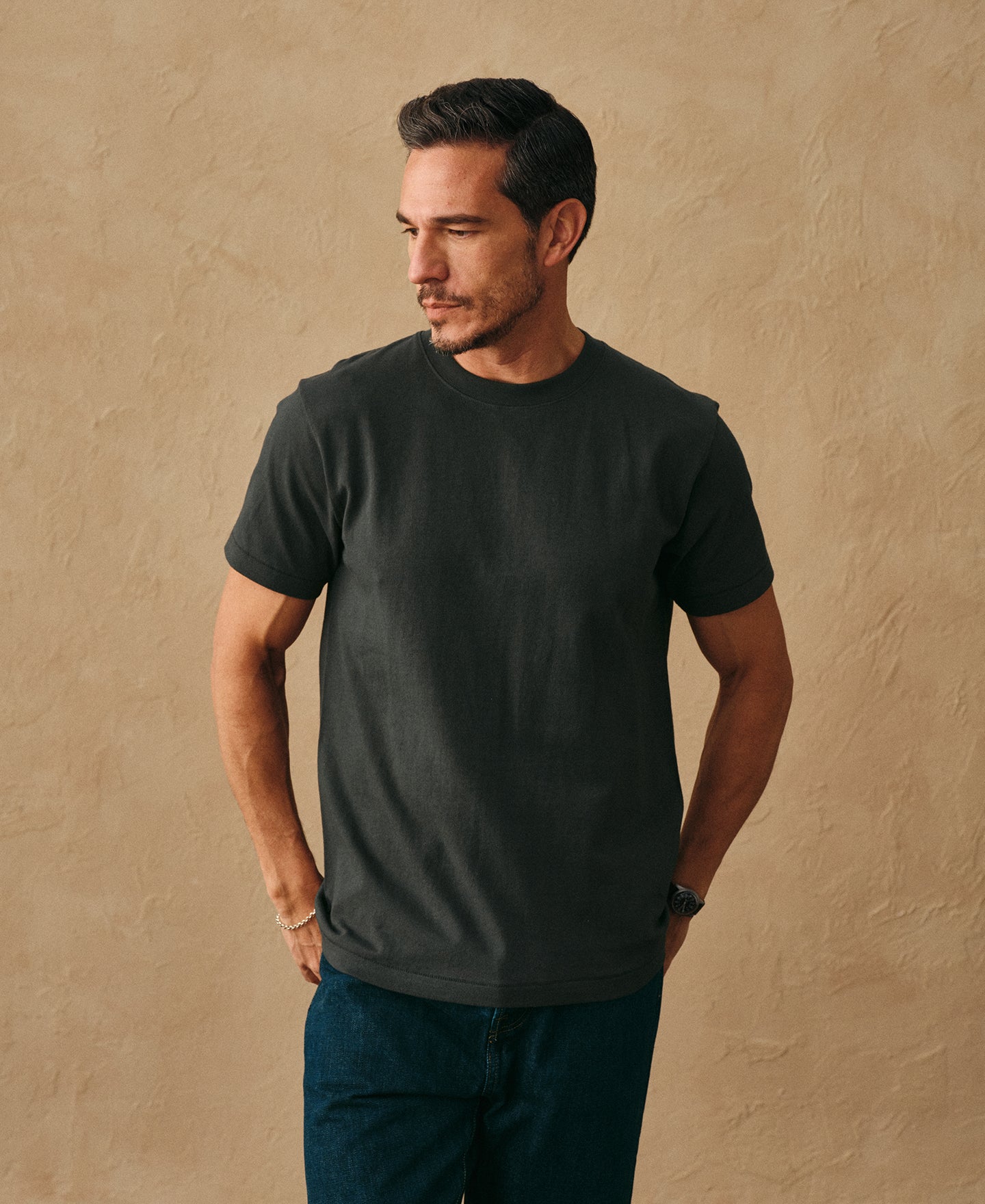 Regular Fit Heavyweight Tubular Jersey T-Shirt